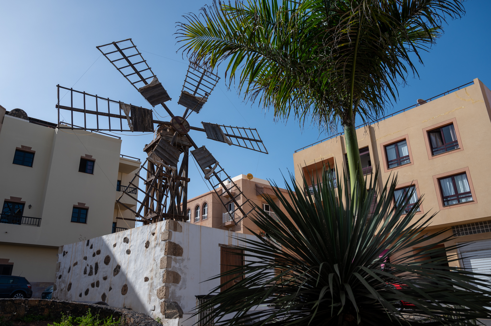 Historische Windmühle in Corralejo
