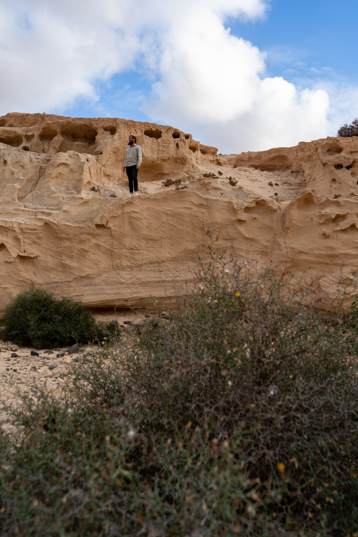 Clemens auf den Barranco von El Cotillo