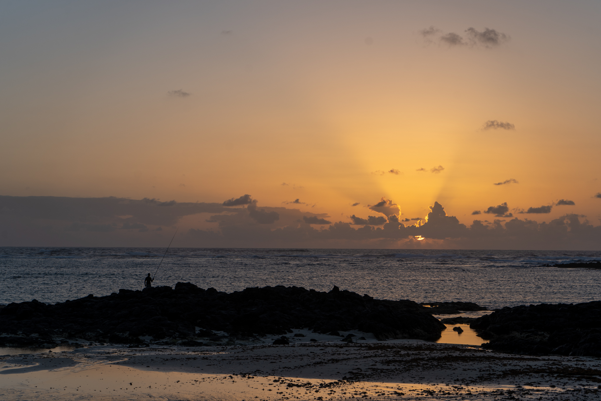 Sonnenuntergang am Playa los Lagos