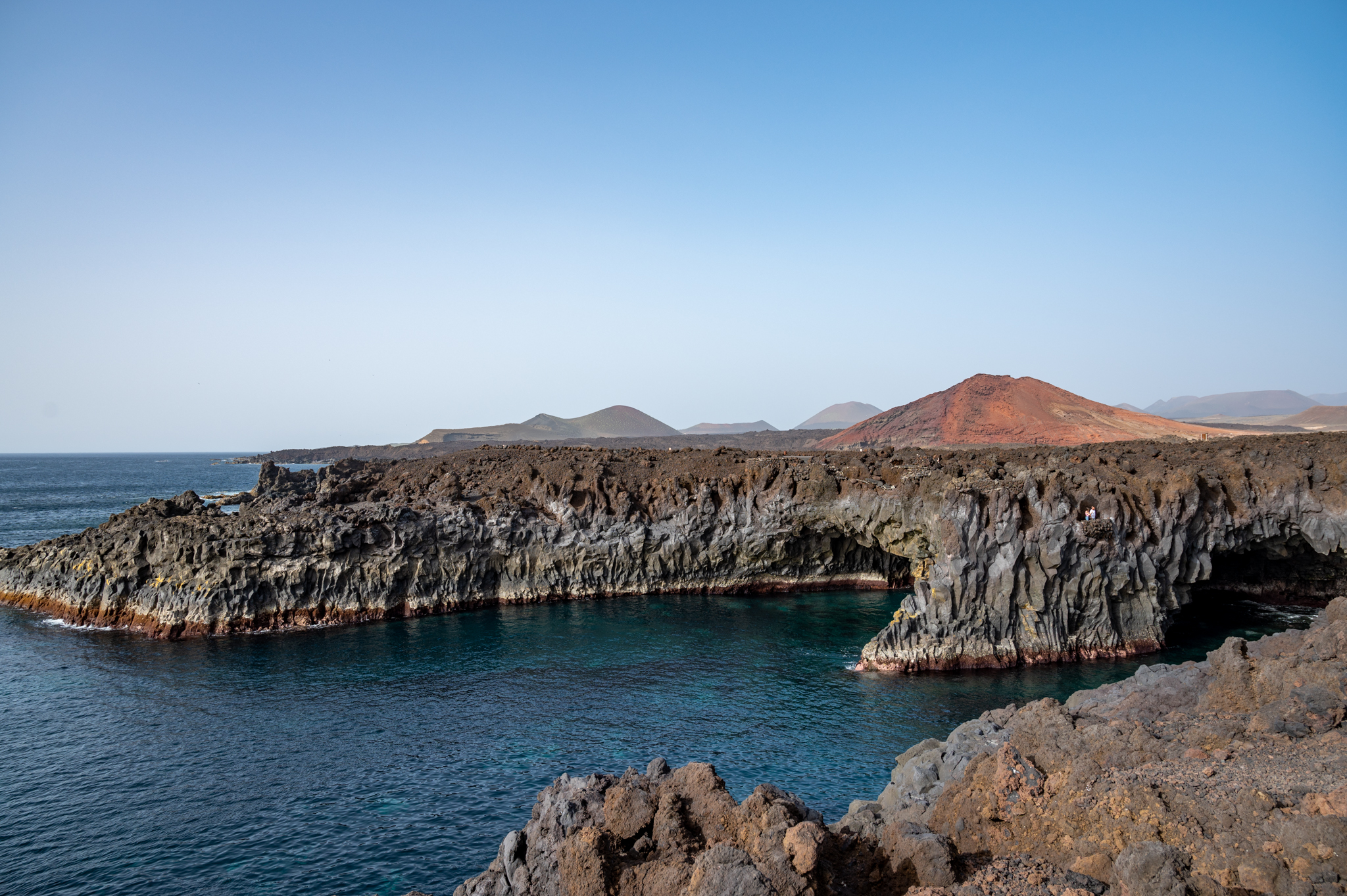 Die Felsenküste von Los Hervideros in Lanzarote