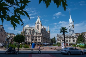 Der Europaplatz ist der zentrale Platz der Stadt Batumi