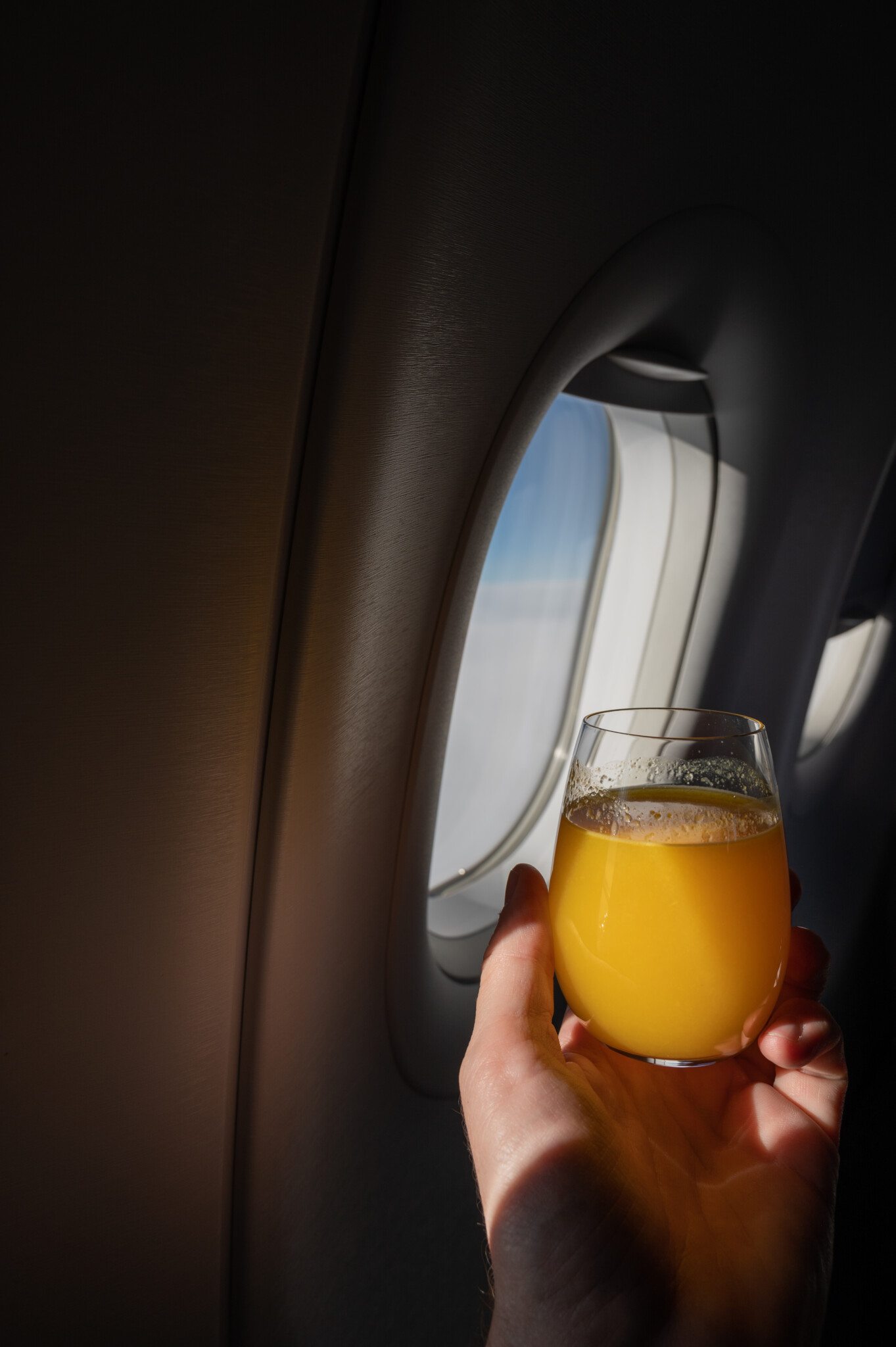 Orangensaft in der Turkish Airlines Business Class A321neo