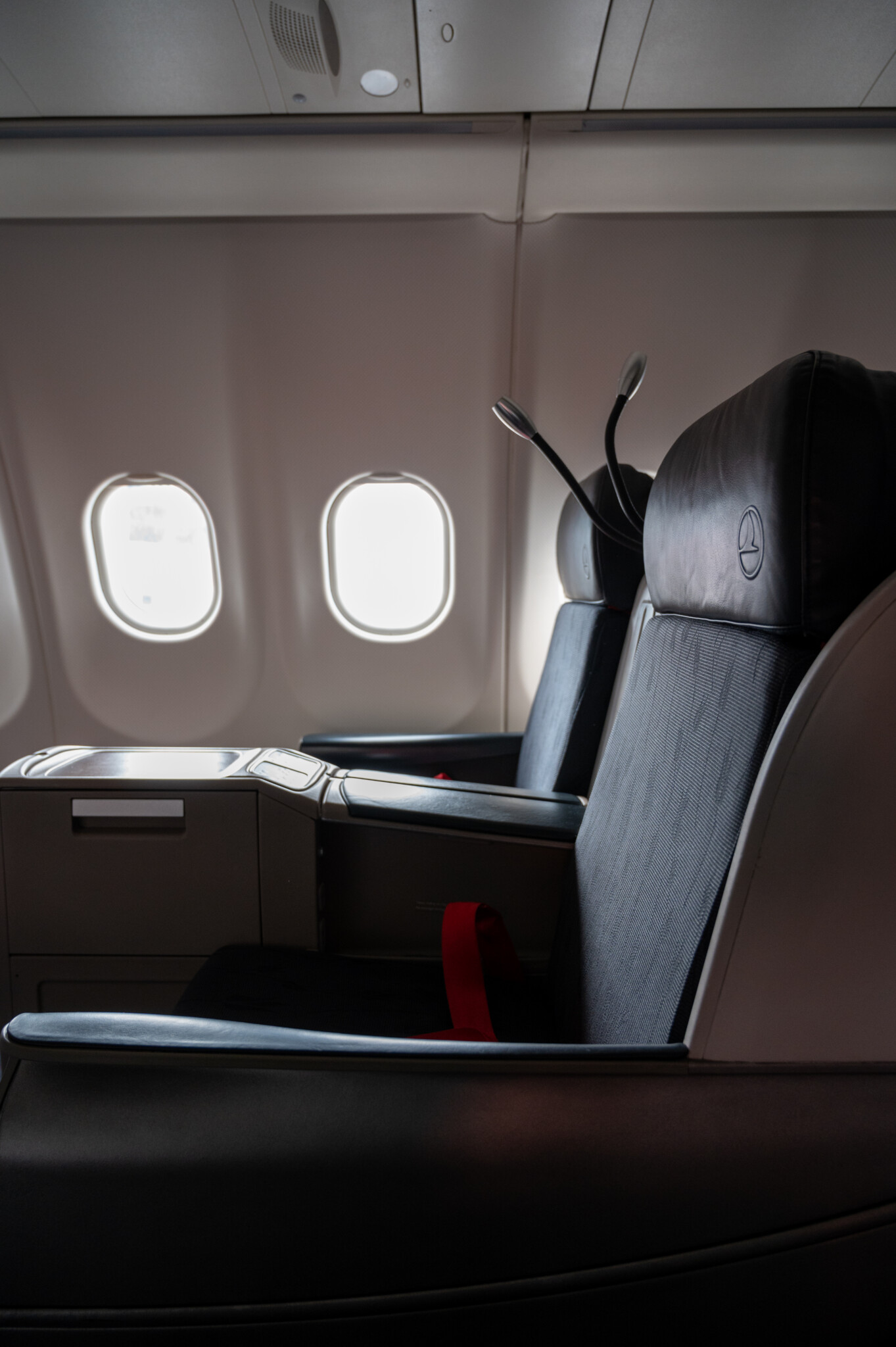Zwei Sitze nebeneinander in der Business Class im A330-300 von Turkish Airlines