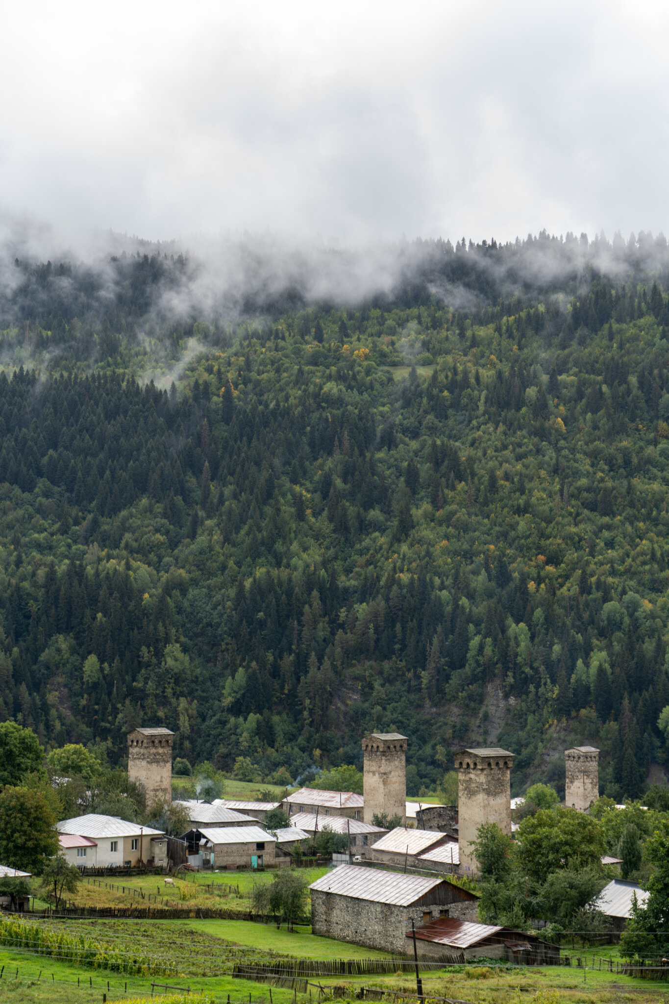 Landschaft im Norden von Georgien
