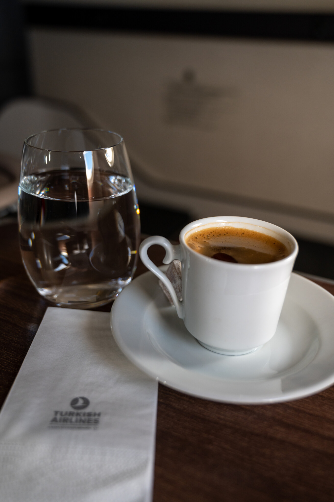 Türkischer Kaffee im Flugzeug