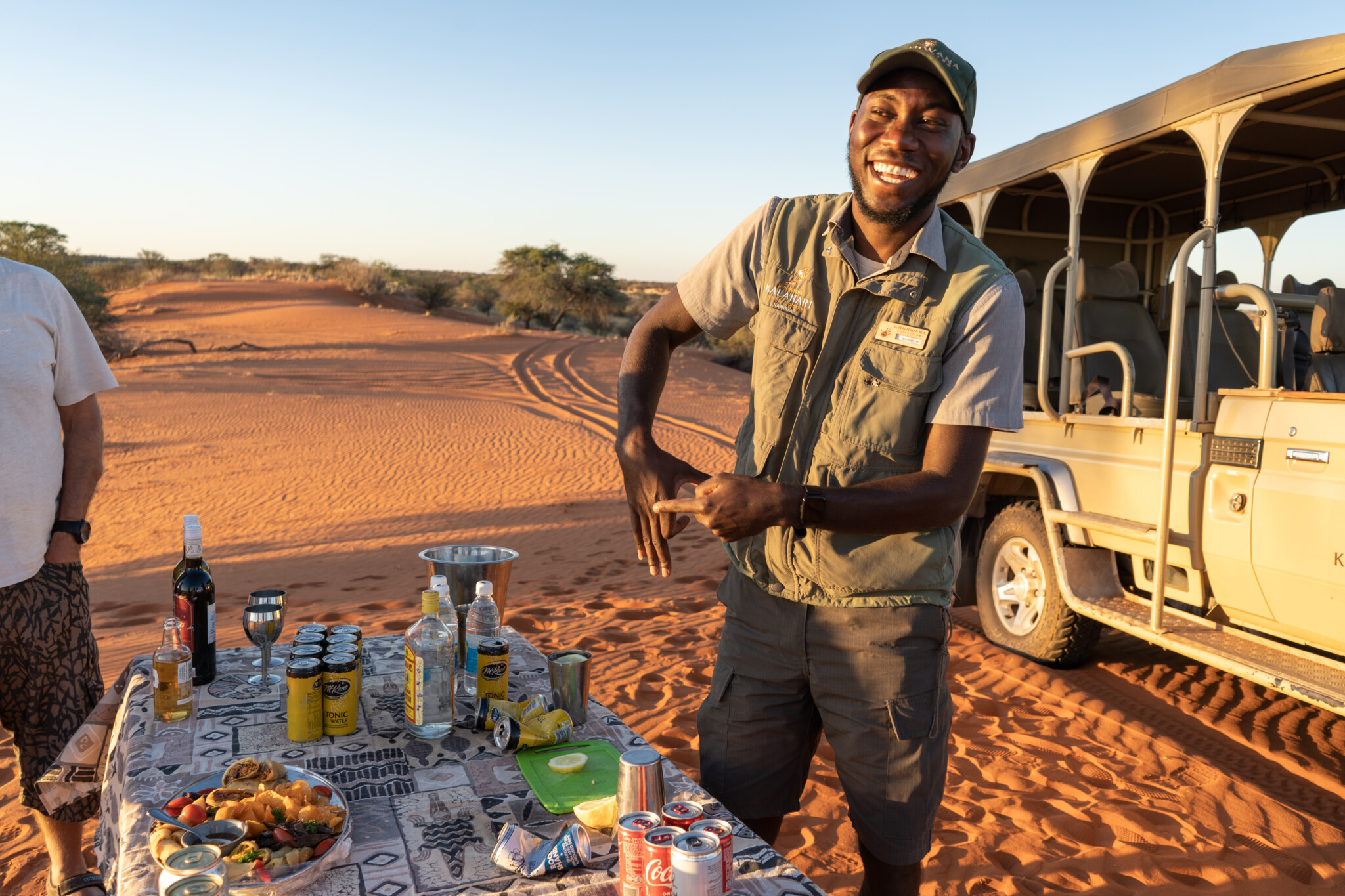 Game Drive in der Kalahari Wüste