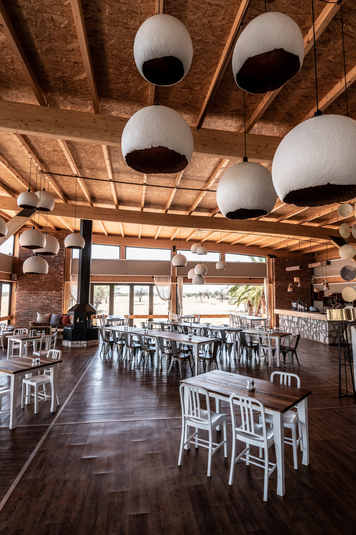 Restaurant in der Kalahari Anib Lodge
