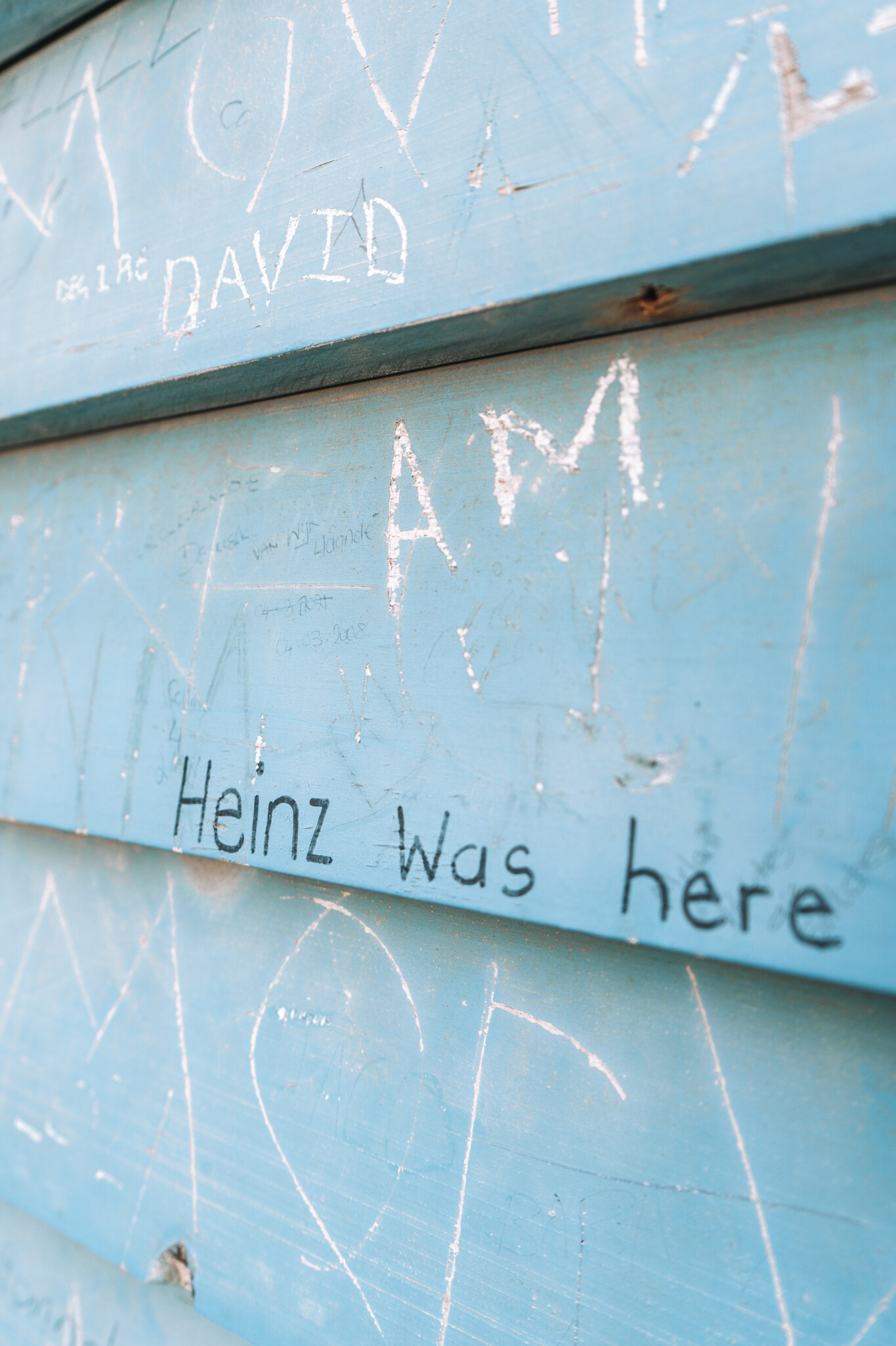 Graffitti auf dem Jetty von Swakopmund