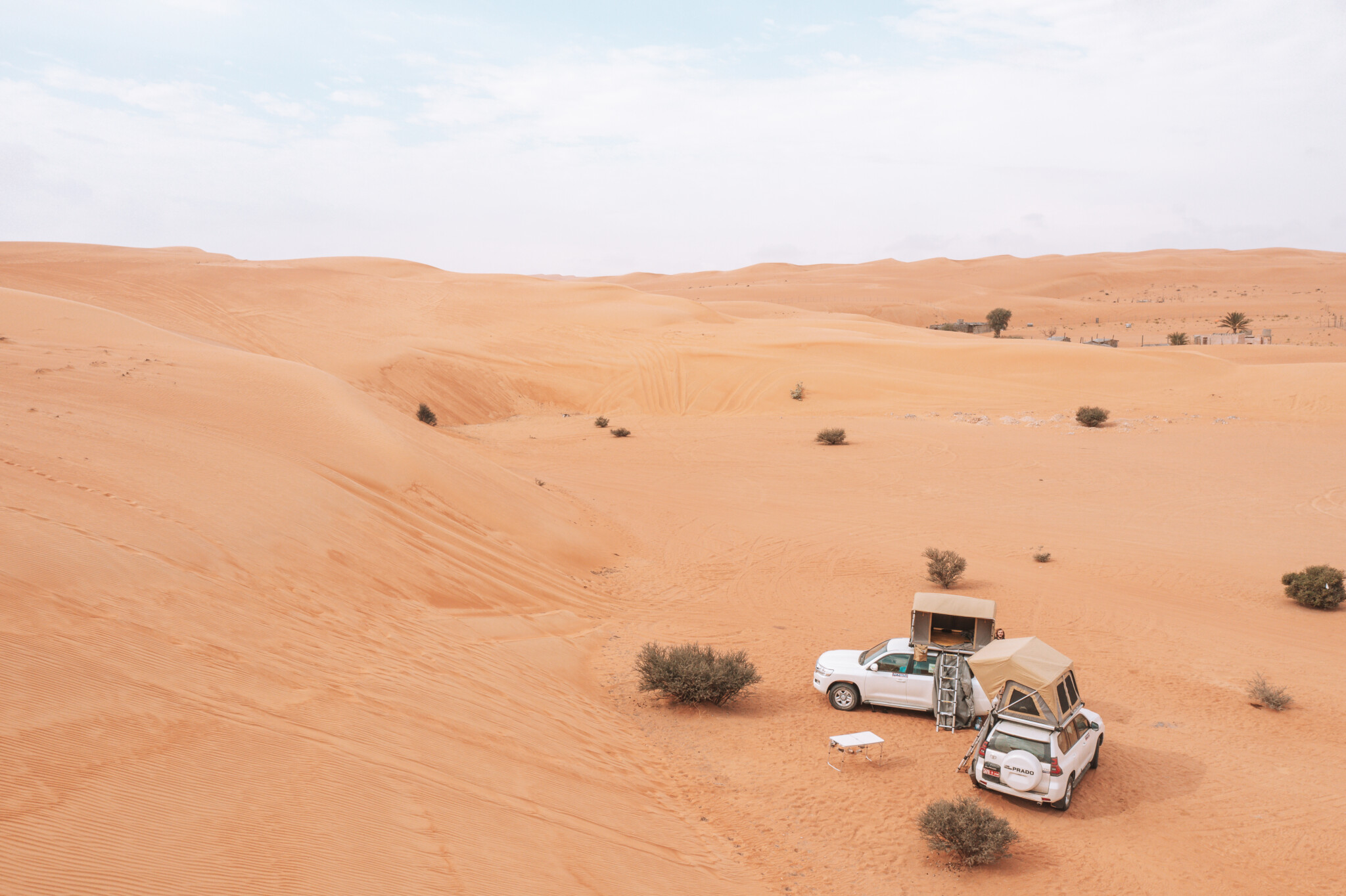 Camping in der Wahiba Sands Wüste im Oman