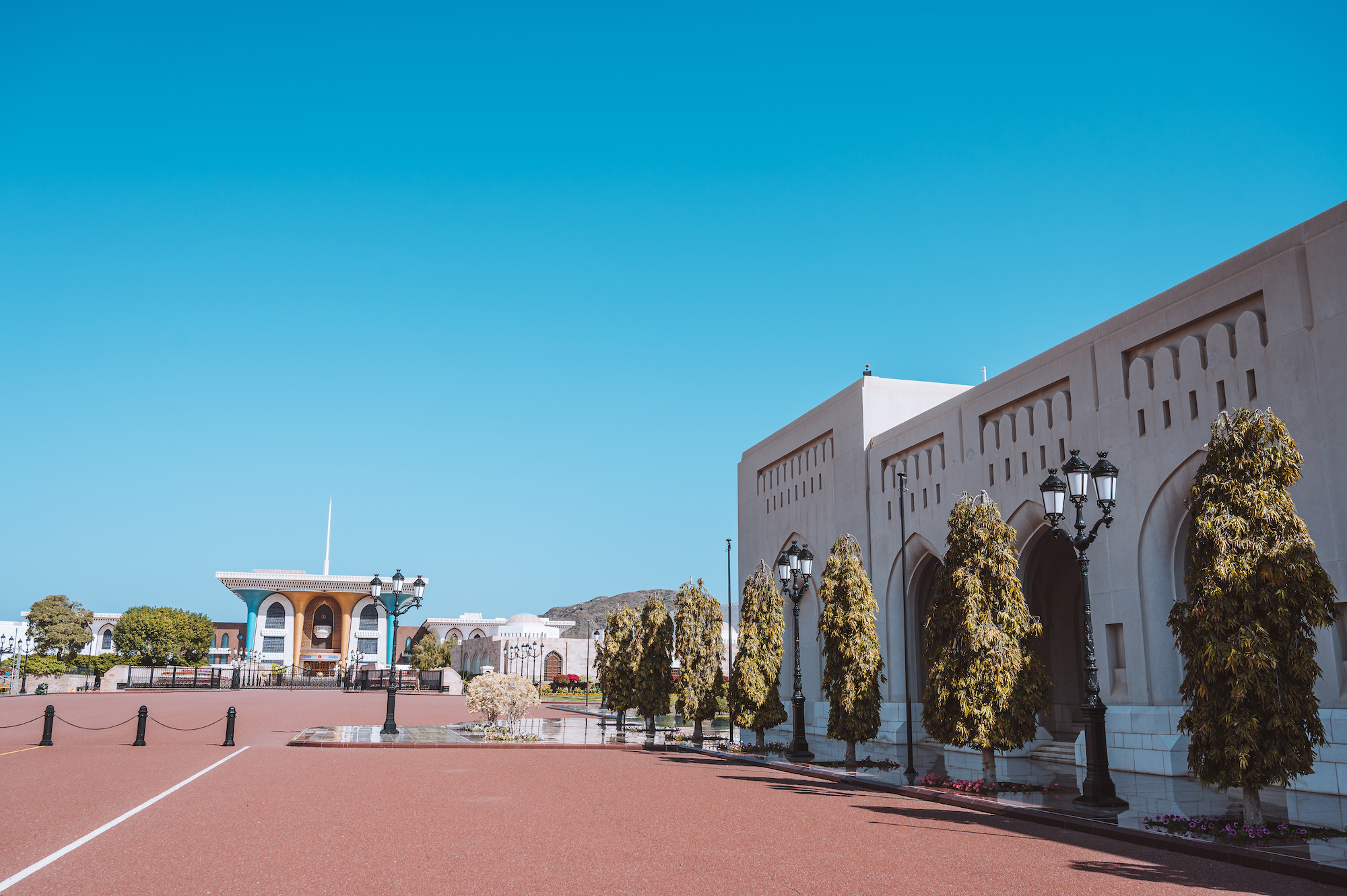 Der Al Alam Palast in Maskat ist zum Teil für die Öffentlichkeit zugänglich