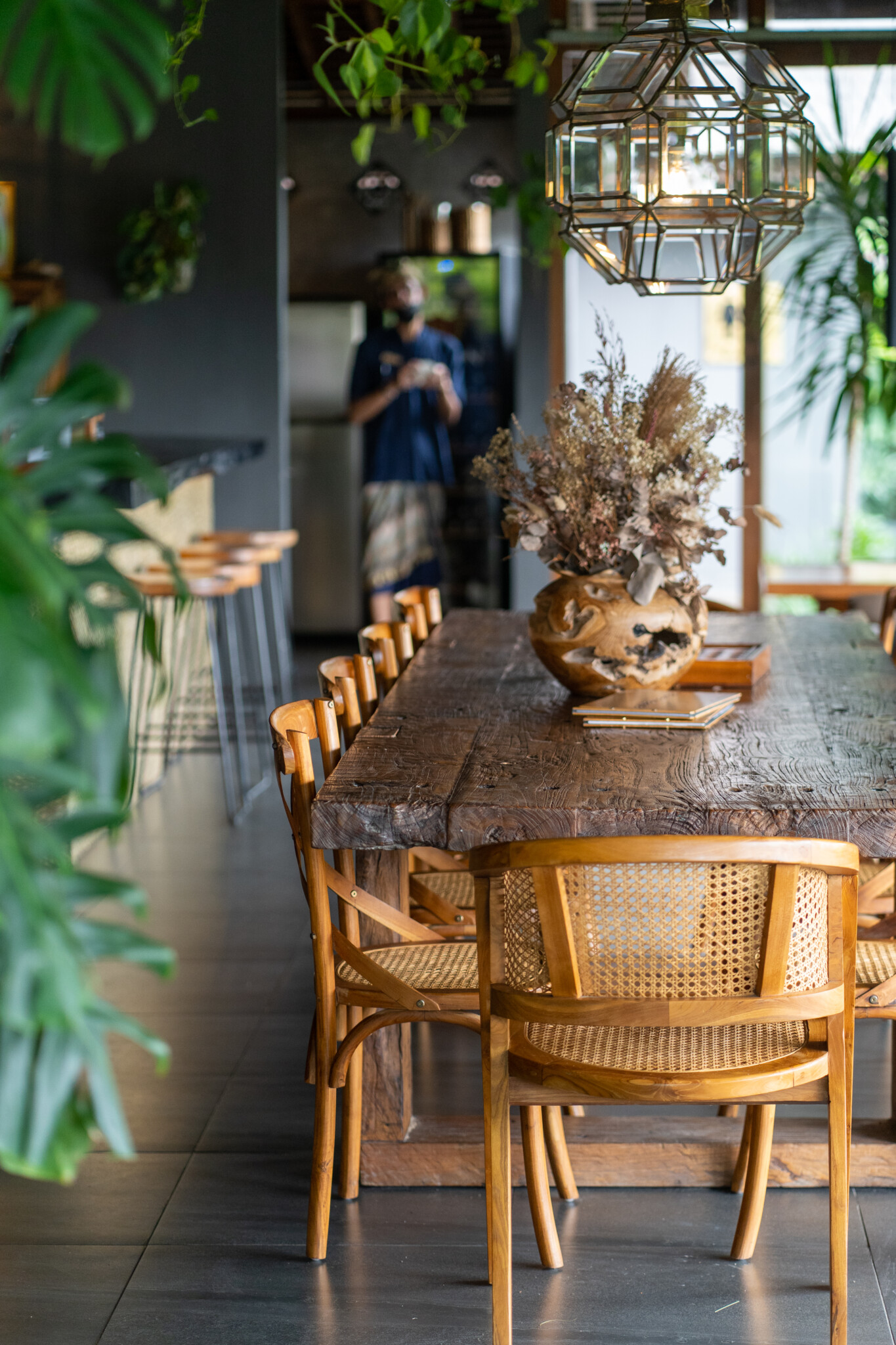 Restaurant im Samanvaya Resort in Sidemen