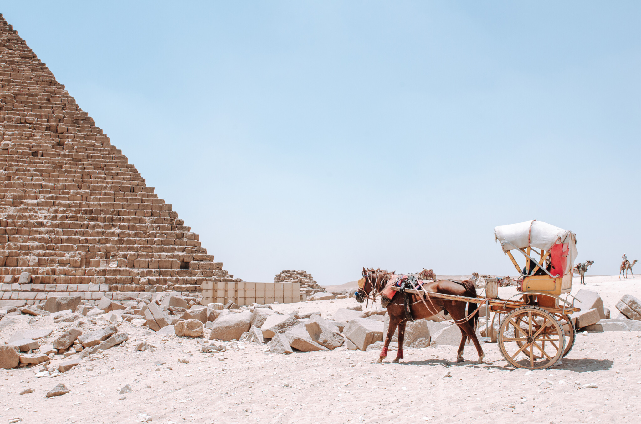 Eine Pferdekutsche in Kairo