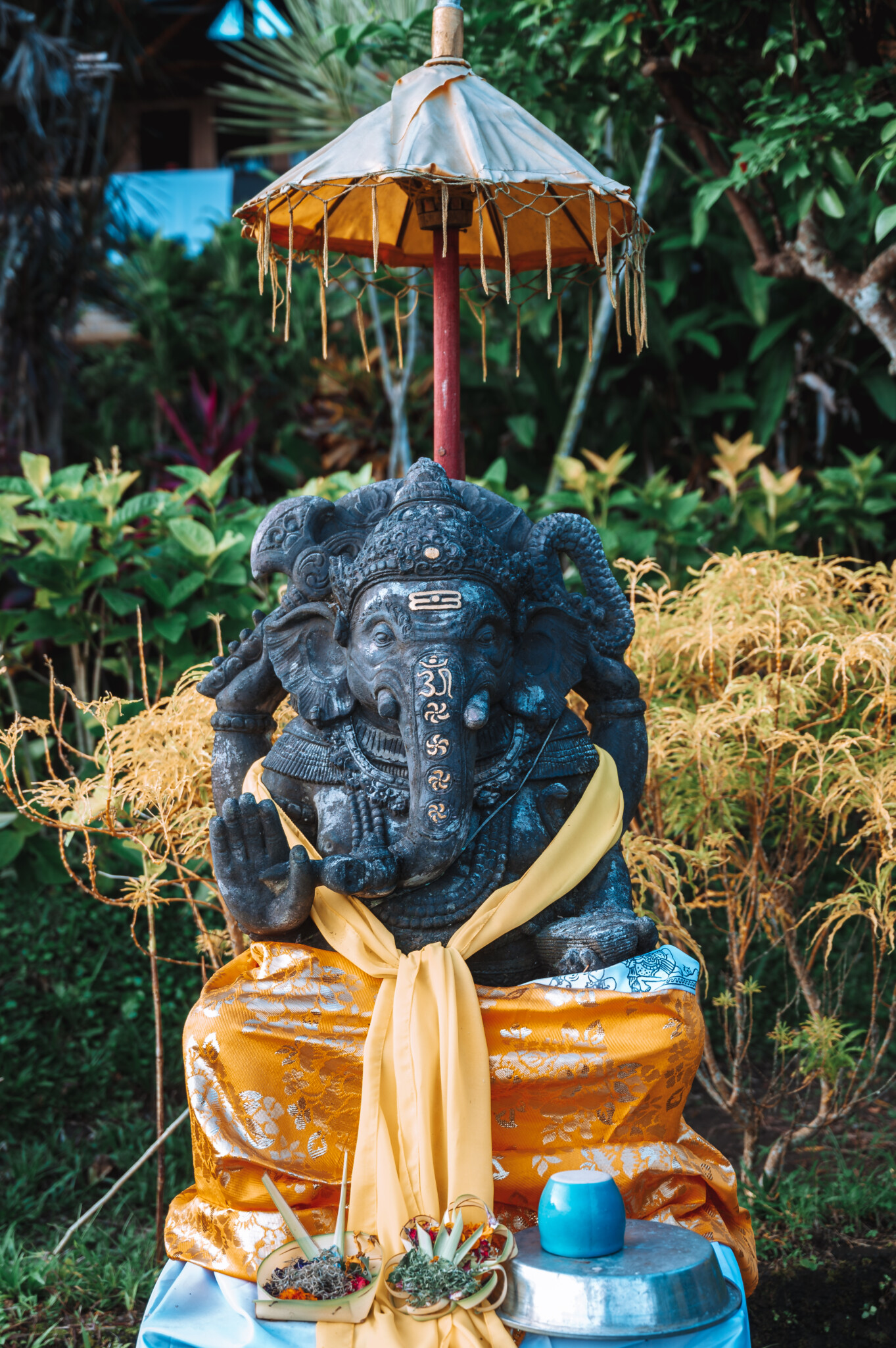 Garten des Hotel Samanvaya in Bali