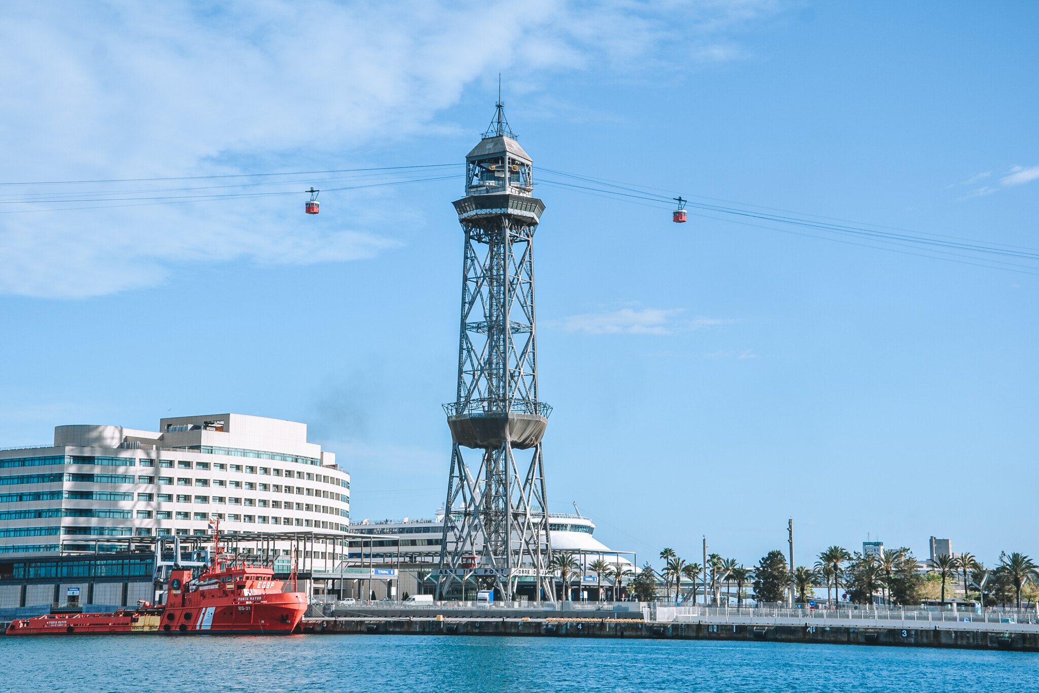 Barcelonas Hafenseilbahn Transbordador Aeri del Port