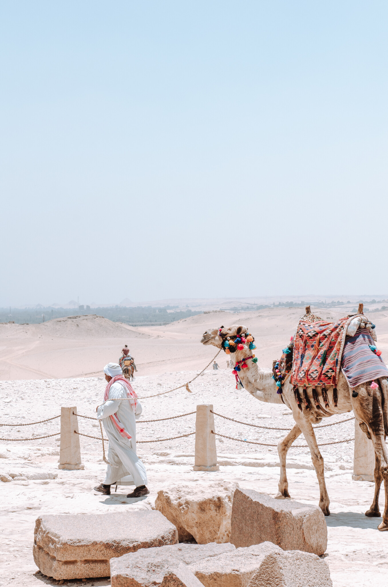 Ein Kamelbesitzer in Ägypten