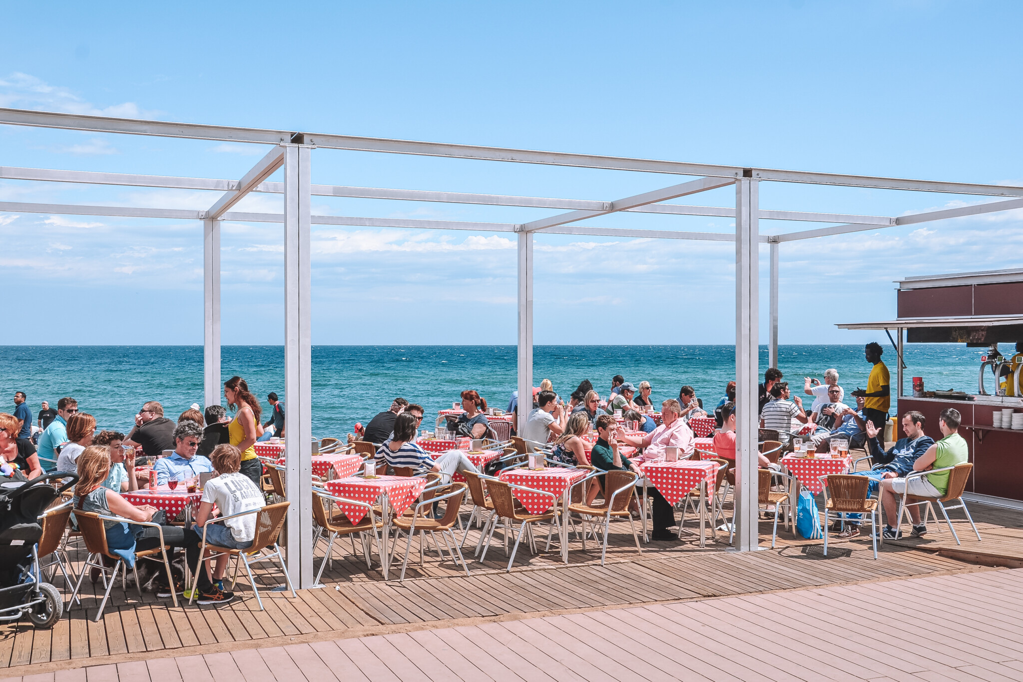 Eine Strandbar in La Barceloneta