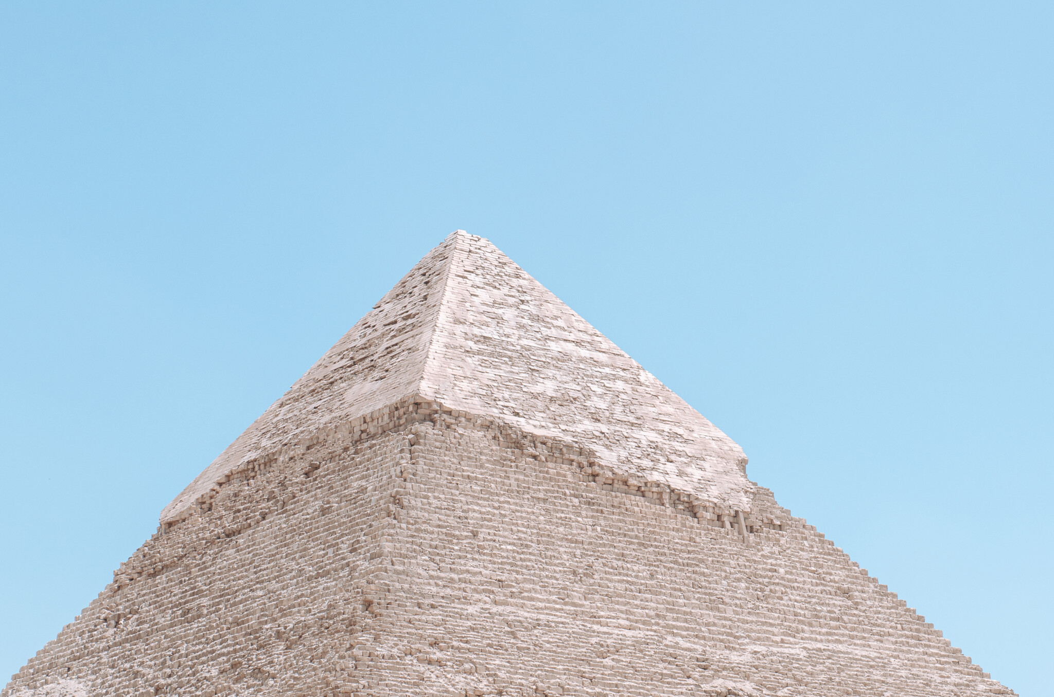 Die Spitze der Cheops-Pyramide