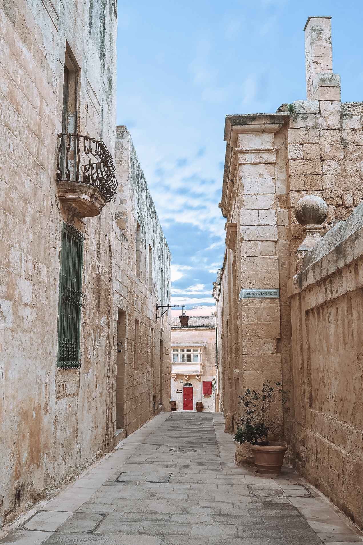 Eine Straße in Mdina auf Malta