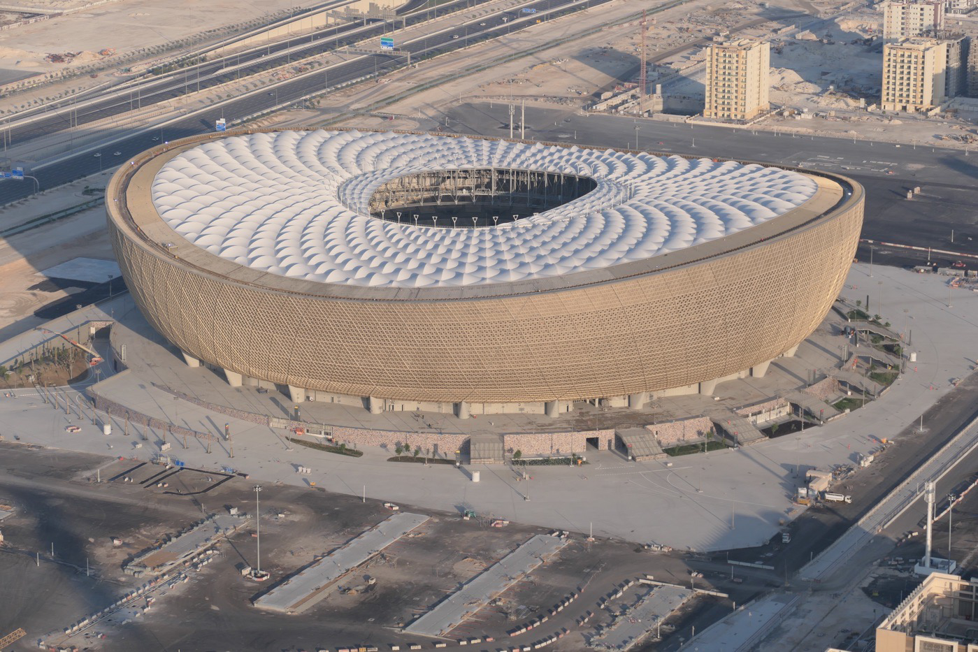 Das Lusail Fußball-Stadium in Katar
