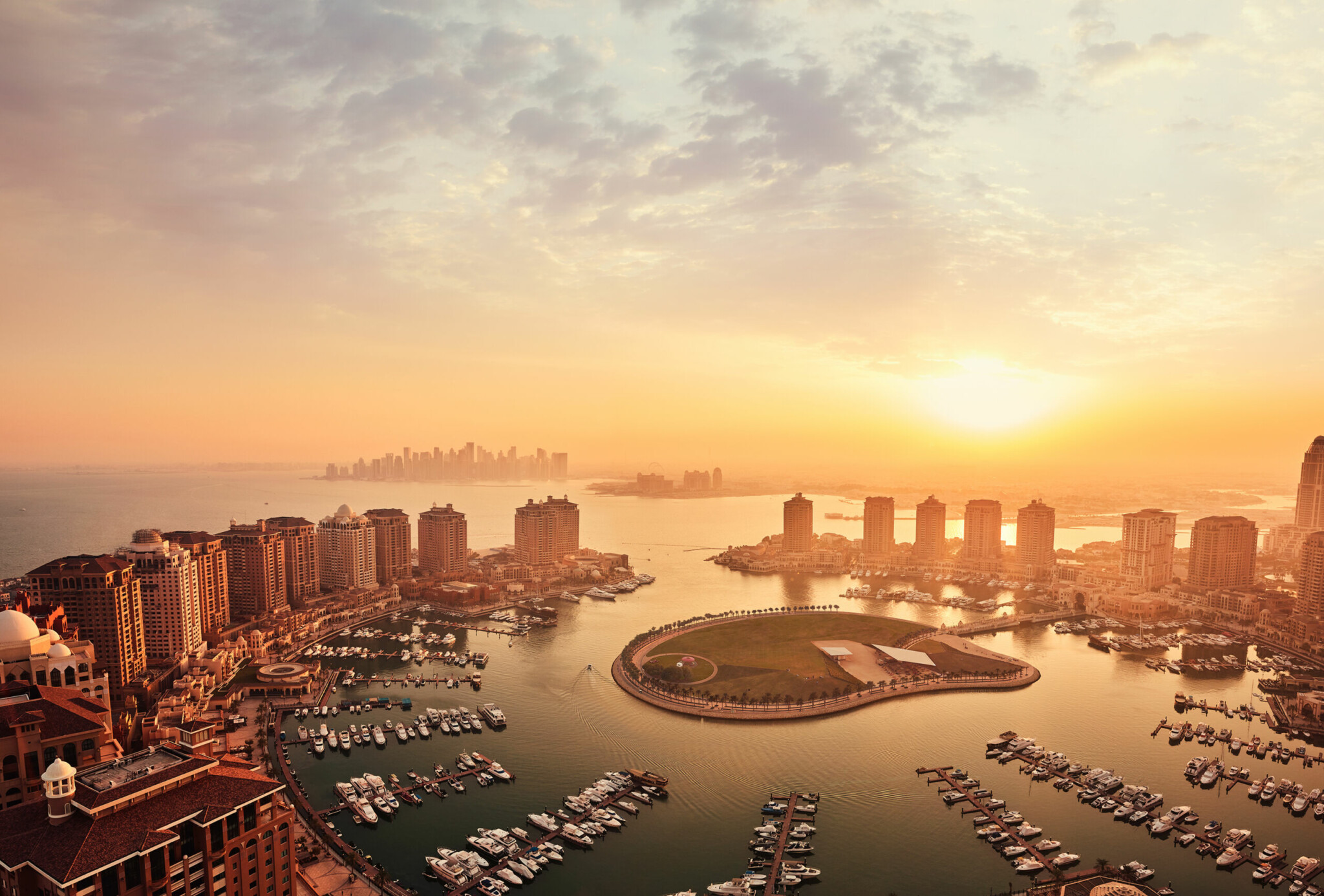The Pearl in Doha ist ein künstliche Insel