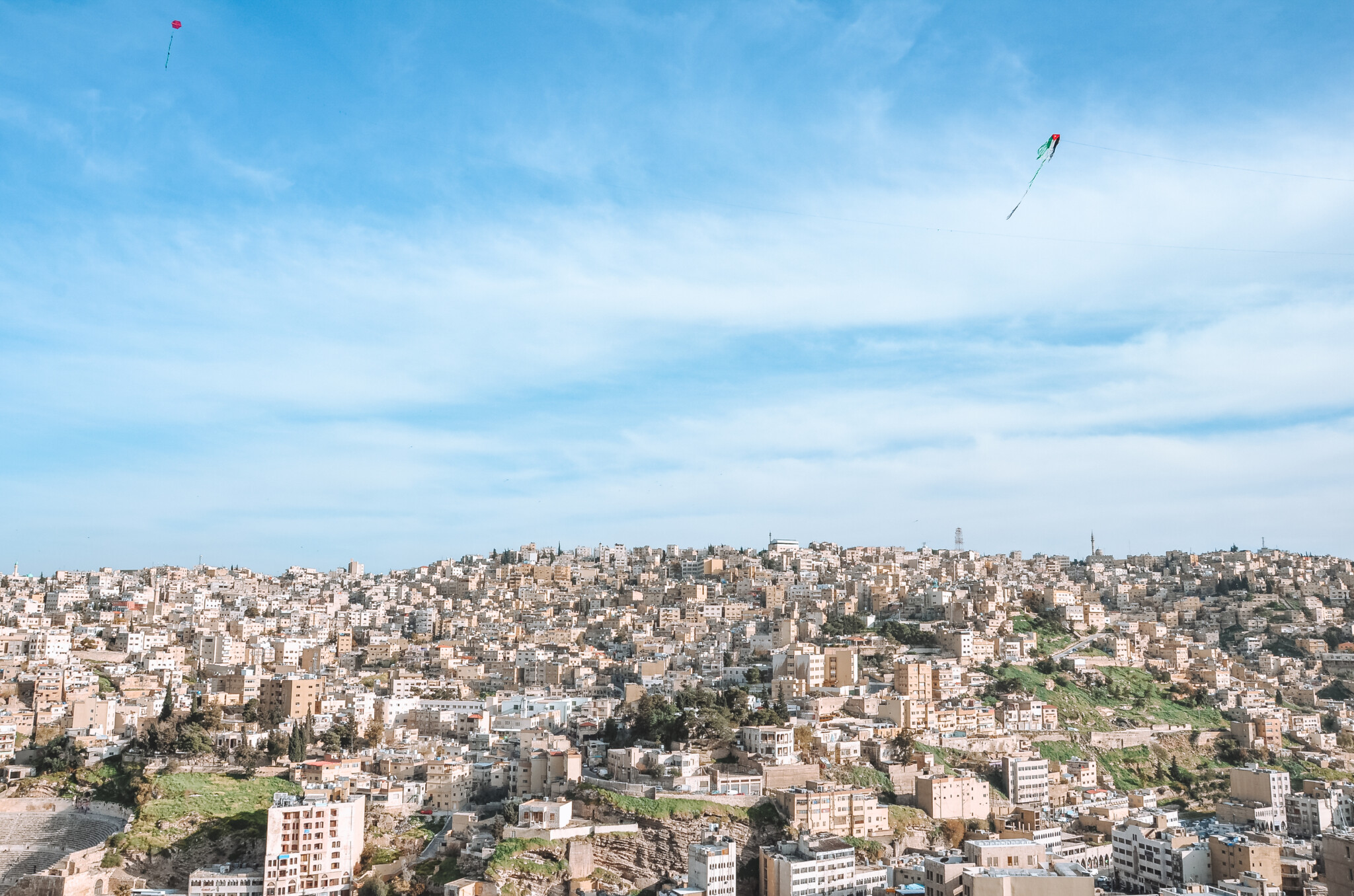 Jordaniens Hauptstadt Amman von oben