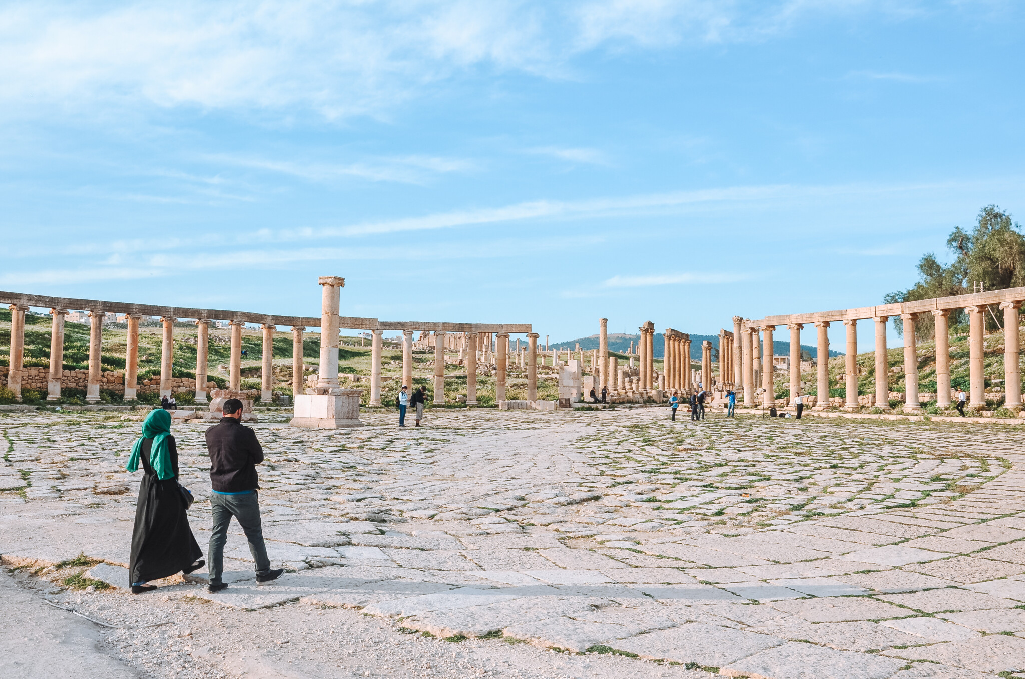Die römische Ruinenstadt in Jerash in Jordanien ist eine Attraktion