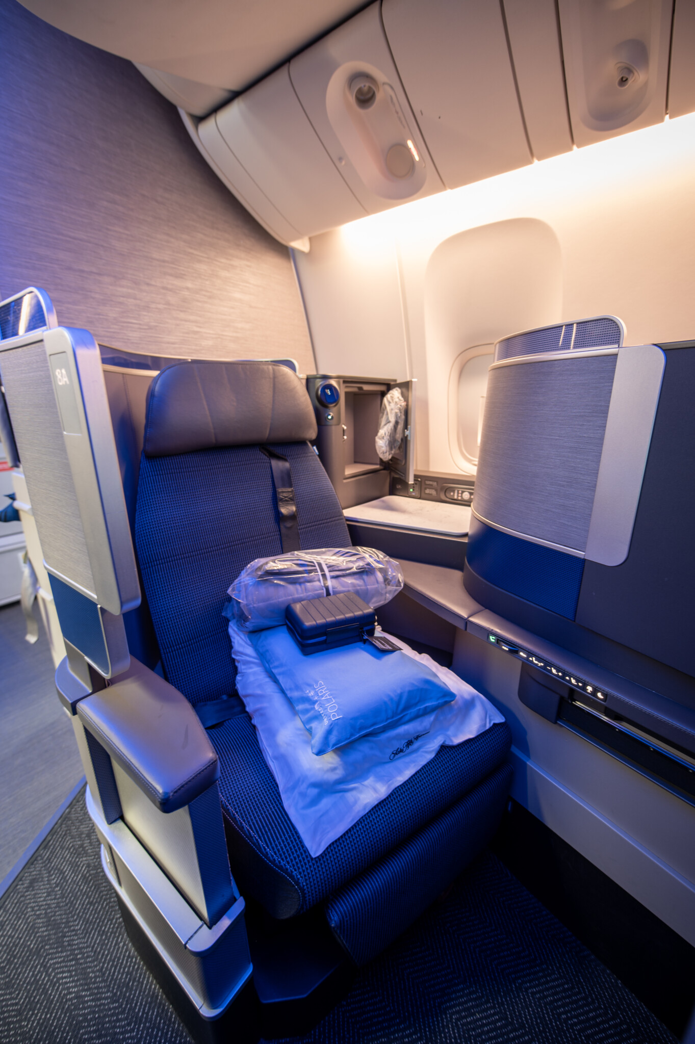 Sitze in der United Airlines Business Class