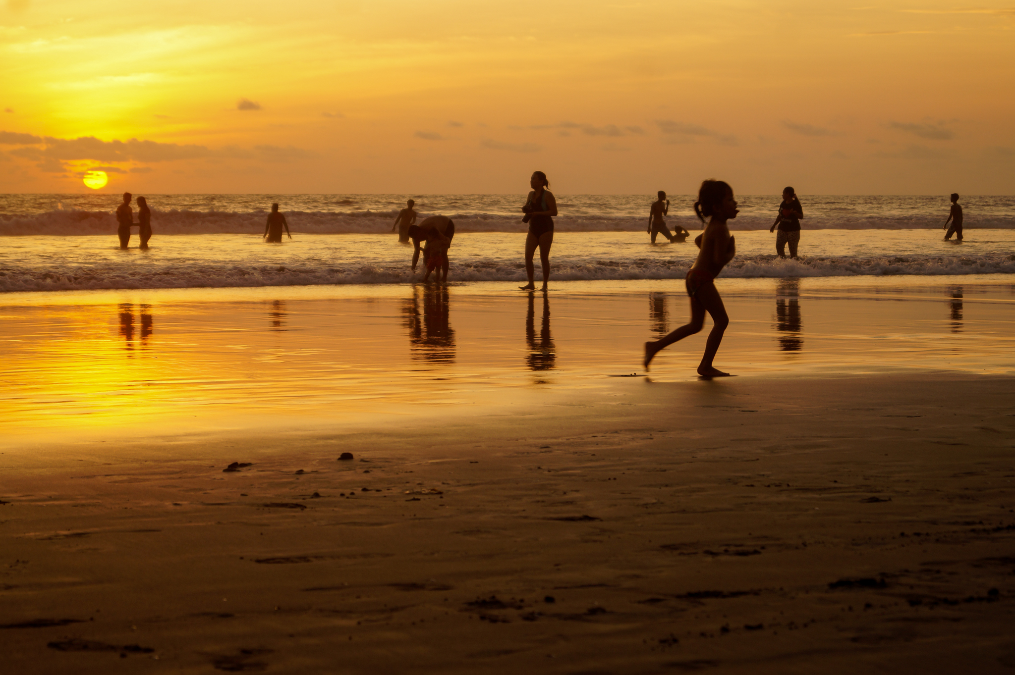 Sonnenuntergang am Double Six Beach auf Bali