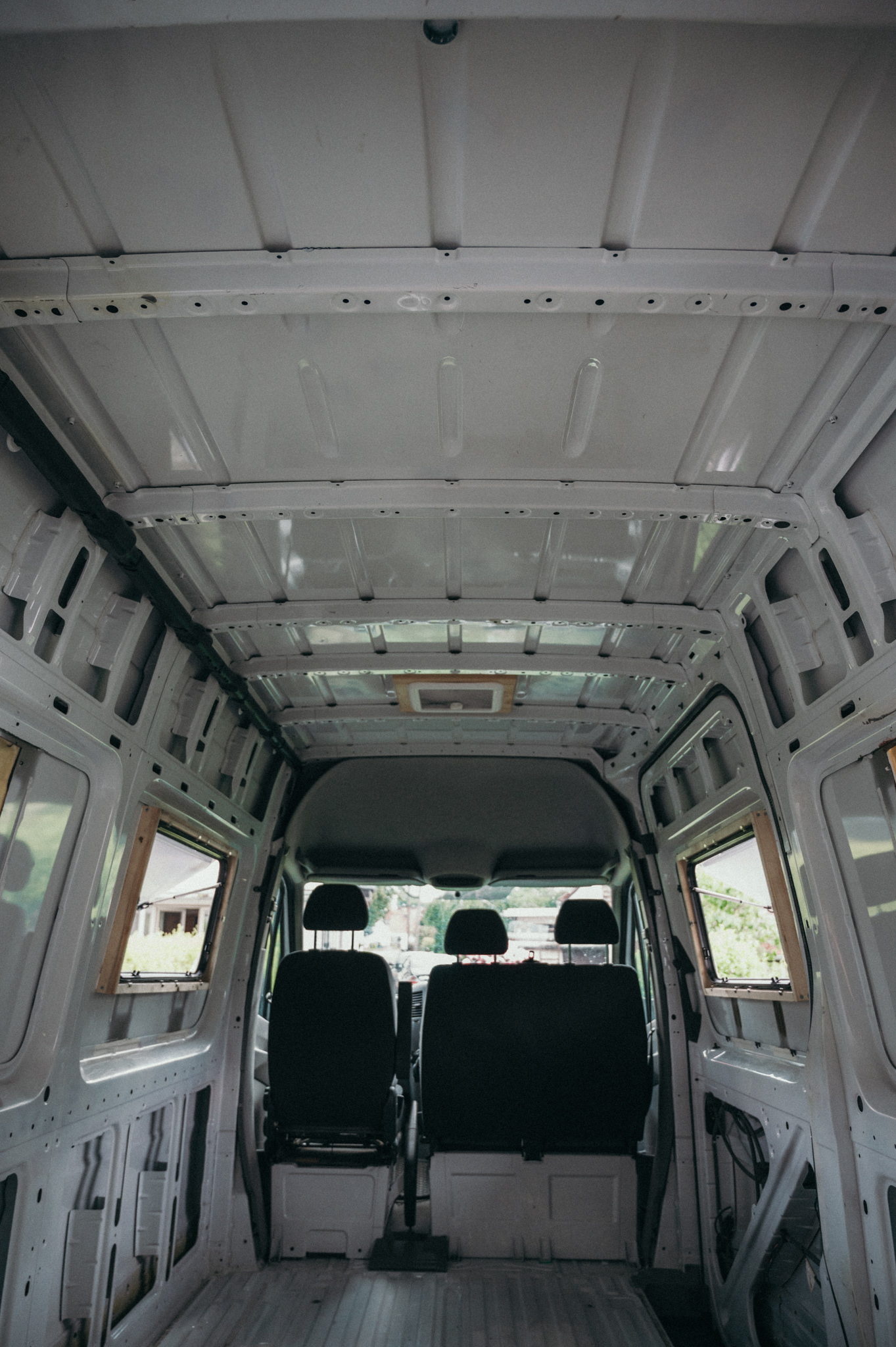 Leerer Sprinter vor dem Ausbau