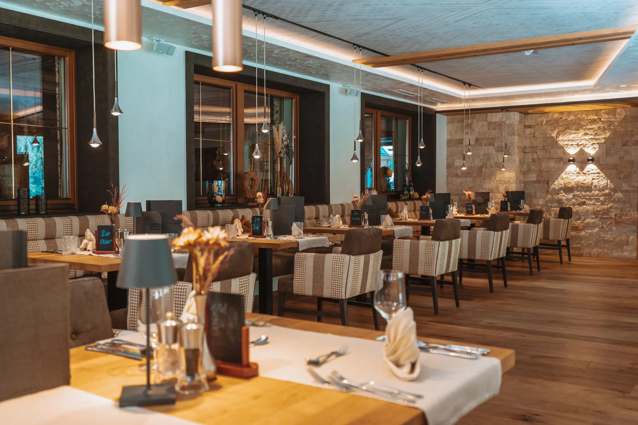 Das Hotel-Restaurant ist super gemütlich