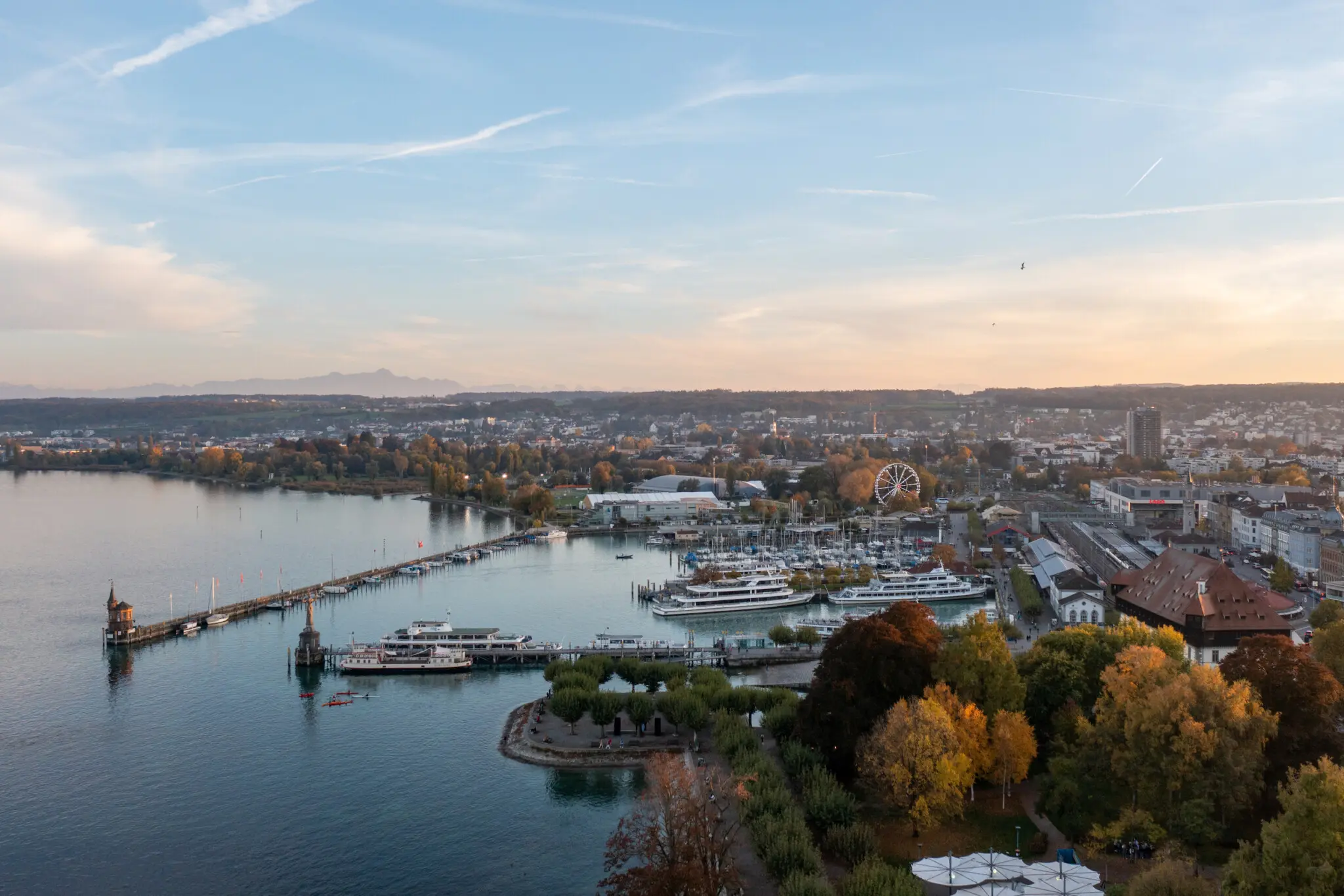 Blick von oben auf Konstanz