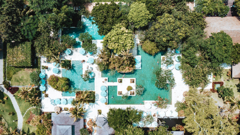 Drohnenaufnahme vom Hyatt Regency Sanur Bali