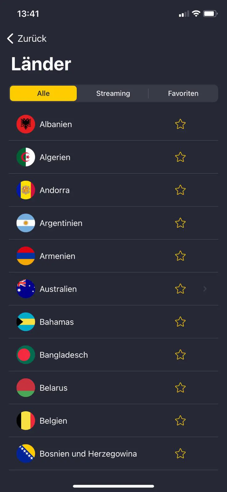 Mögliche Länder, die durch den Cyberghost VPN genutzt werden können