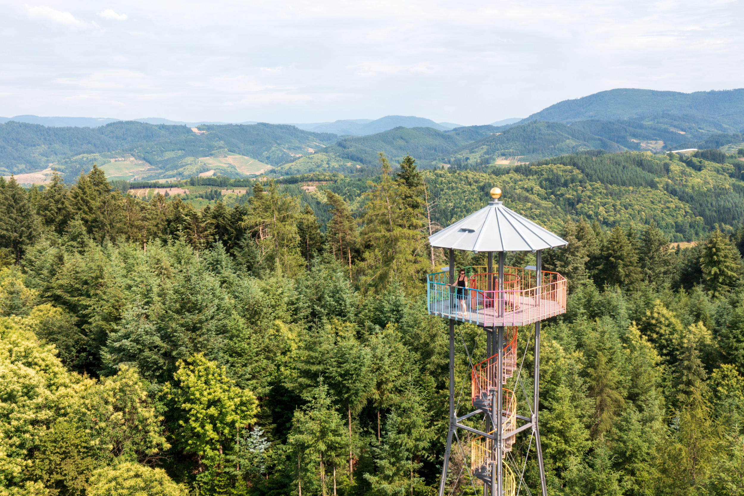 Der Geigerskopfturm thront 20 Meter über der Natur und zählt zu den Highlights im Schwarzwald