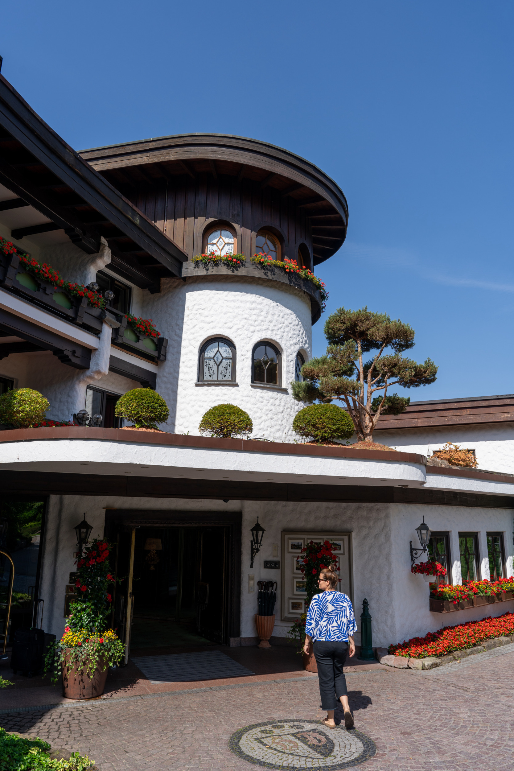 Der Eingangsbereich vom Hotel Bareiss versprüht noch Flair von damals