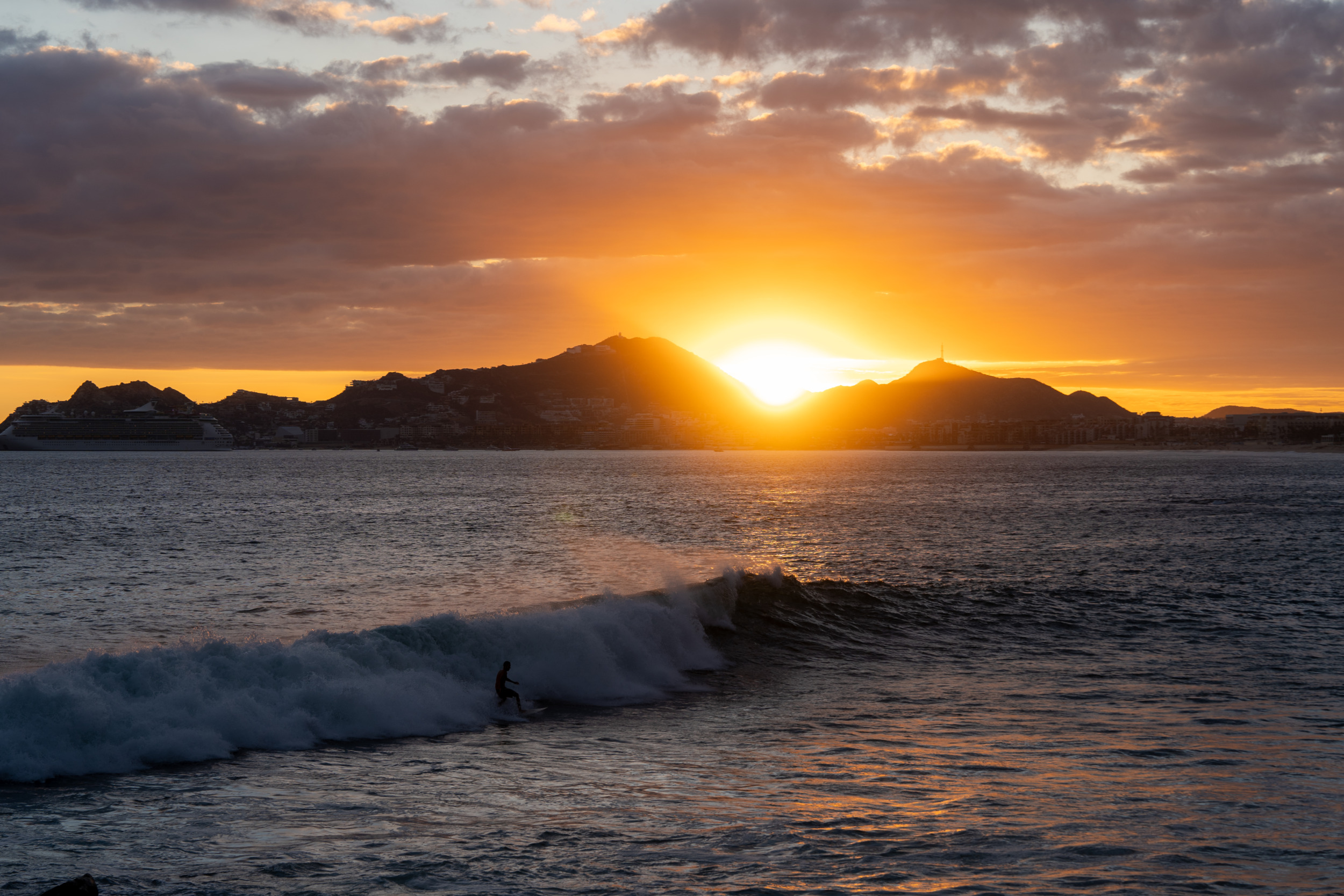 Ob das wohl der schönste Sonnenuntergang von Los Cabos ist?
