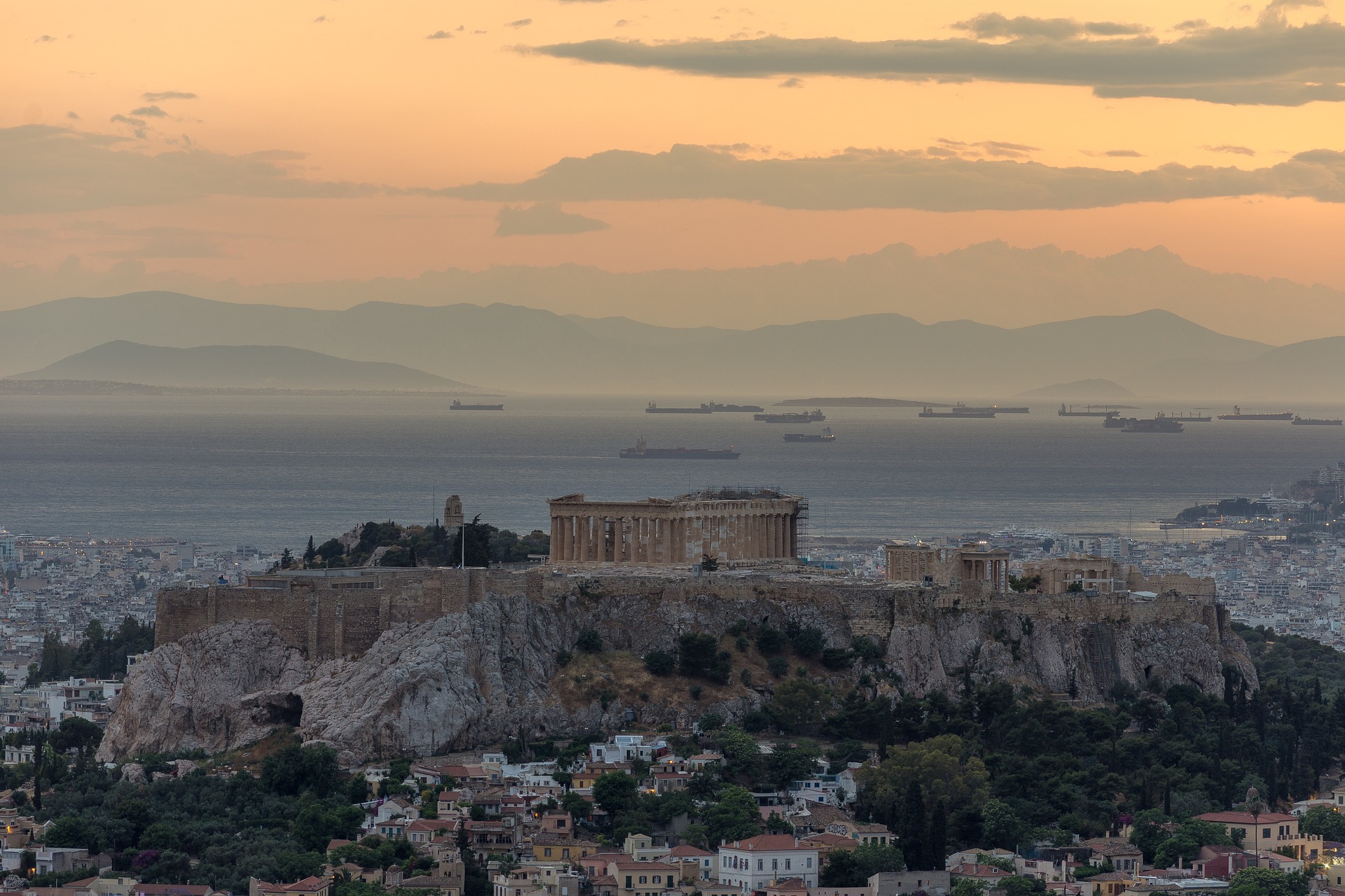 Der Blick von einigen Hotelizimmer geht direkt auf die Akropolis