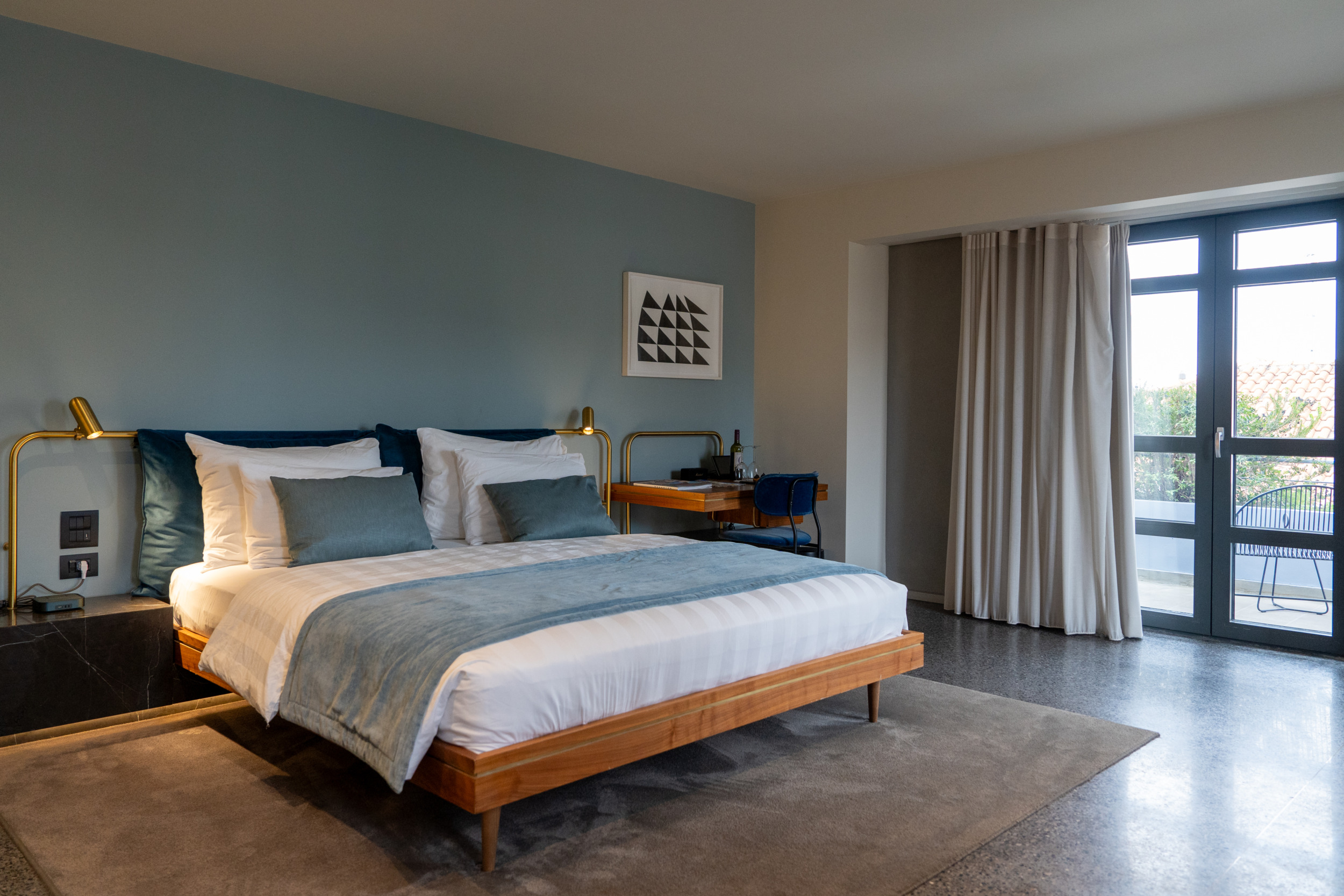 Die Zimmer im Perianth Hotel sind hip, modern und bieten einen tollen Ausblick
