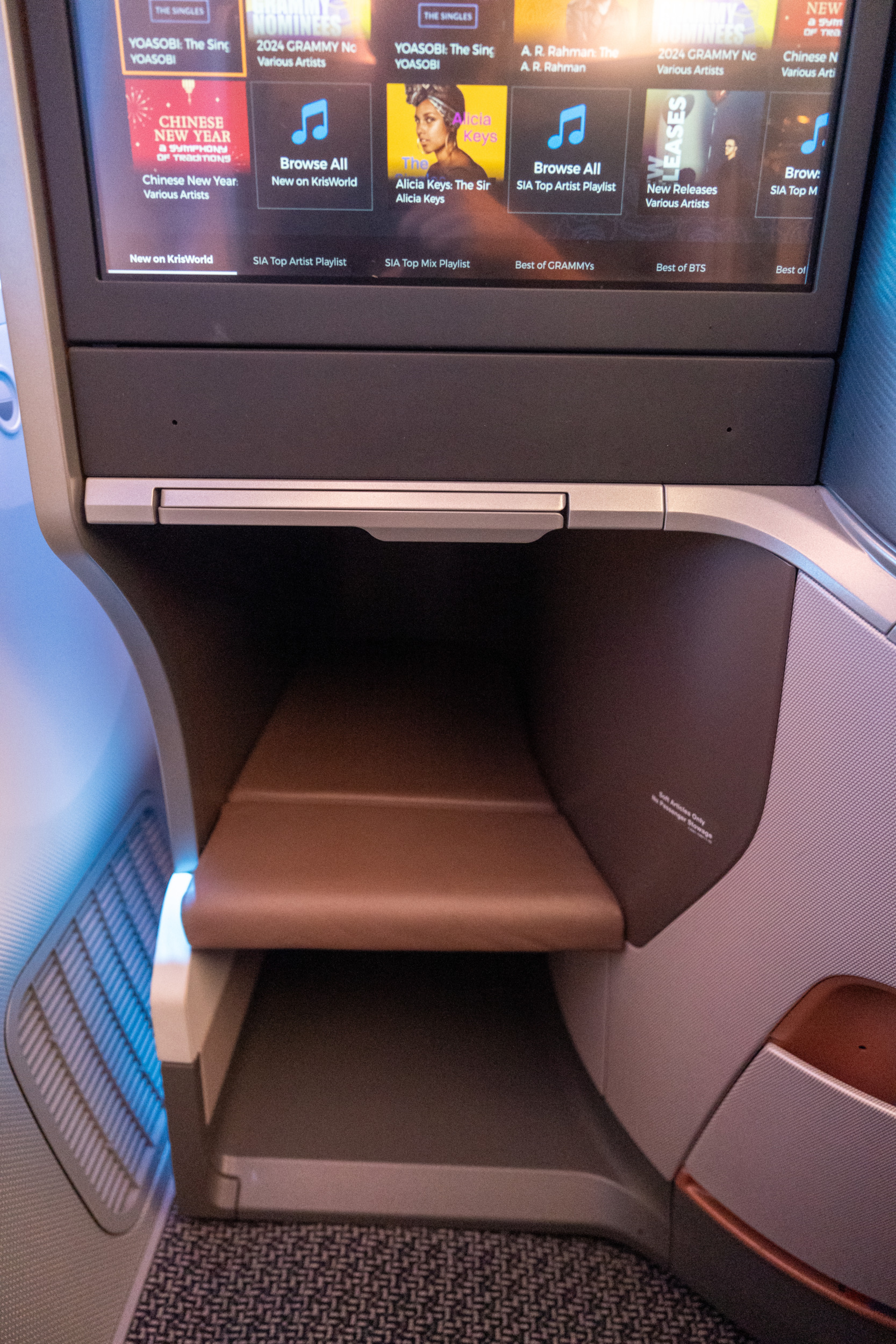 Beinfreiheit Singapore Airlines Business-Class