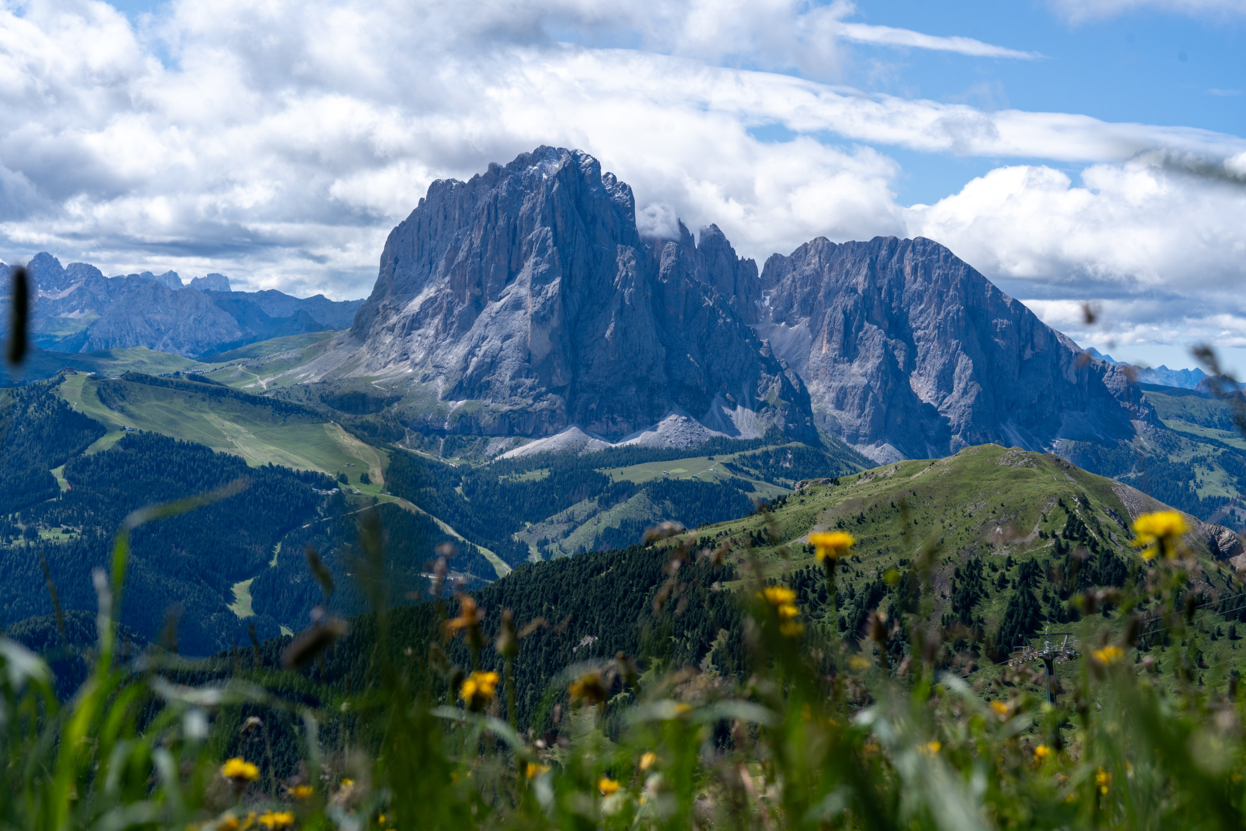 Egal, wohin man guckt, die Landschaft rund um die Seceda ist atemberaubend