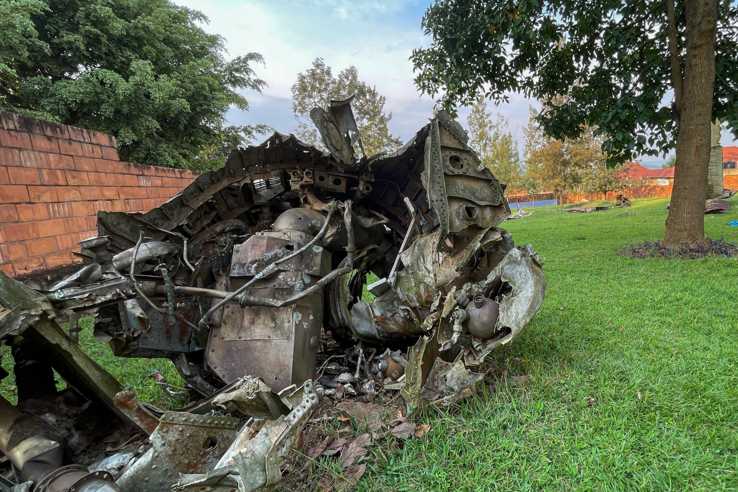 Das Flugzeugwrack markiert den Beginn des Völkermords in Ruanda