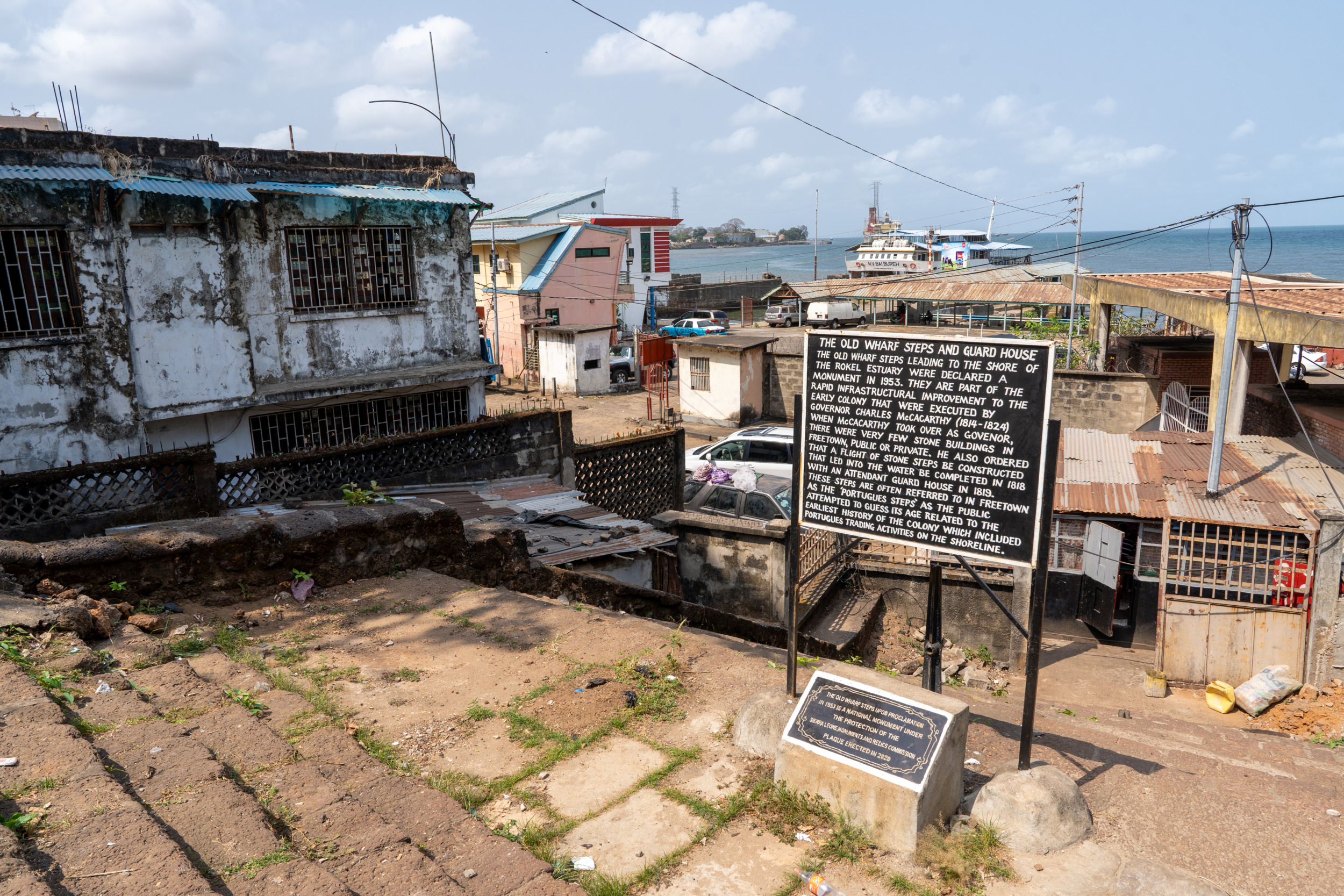 Die wohl berühmtesten Treppen in Freetown: die Old Wharf Steps