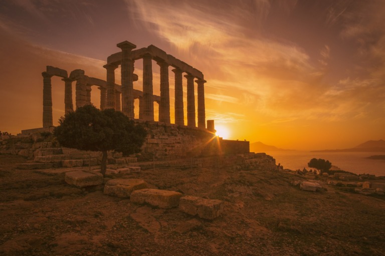 Der Poseidon-Tempel ist gerade zum Sonnenuntergang einen Besuch wert