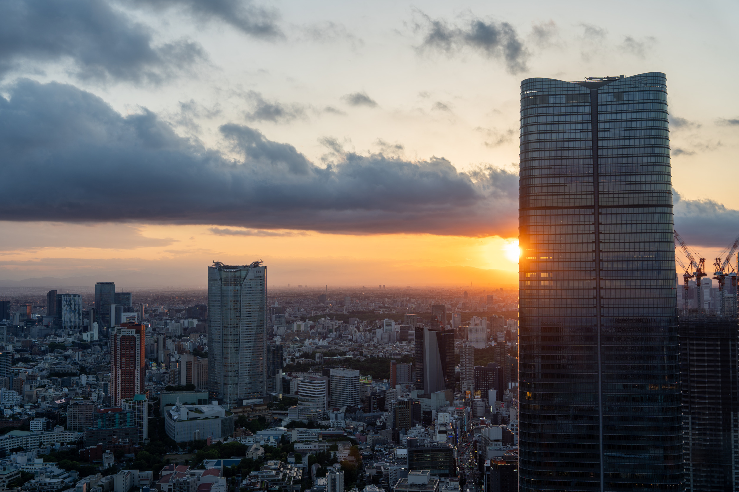 Sonnenuntergang vom Tokyo Tower aus