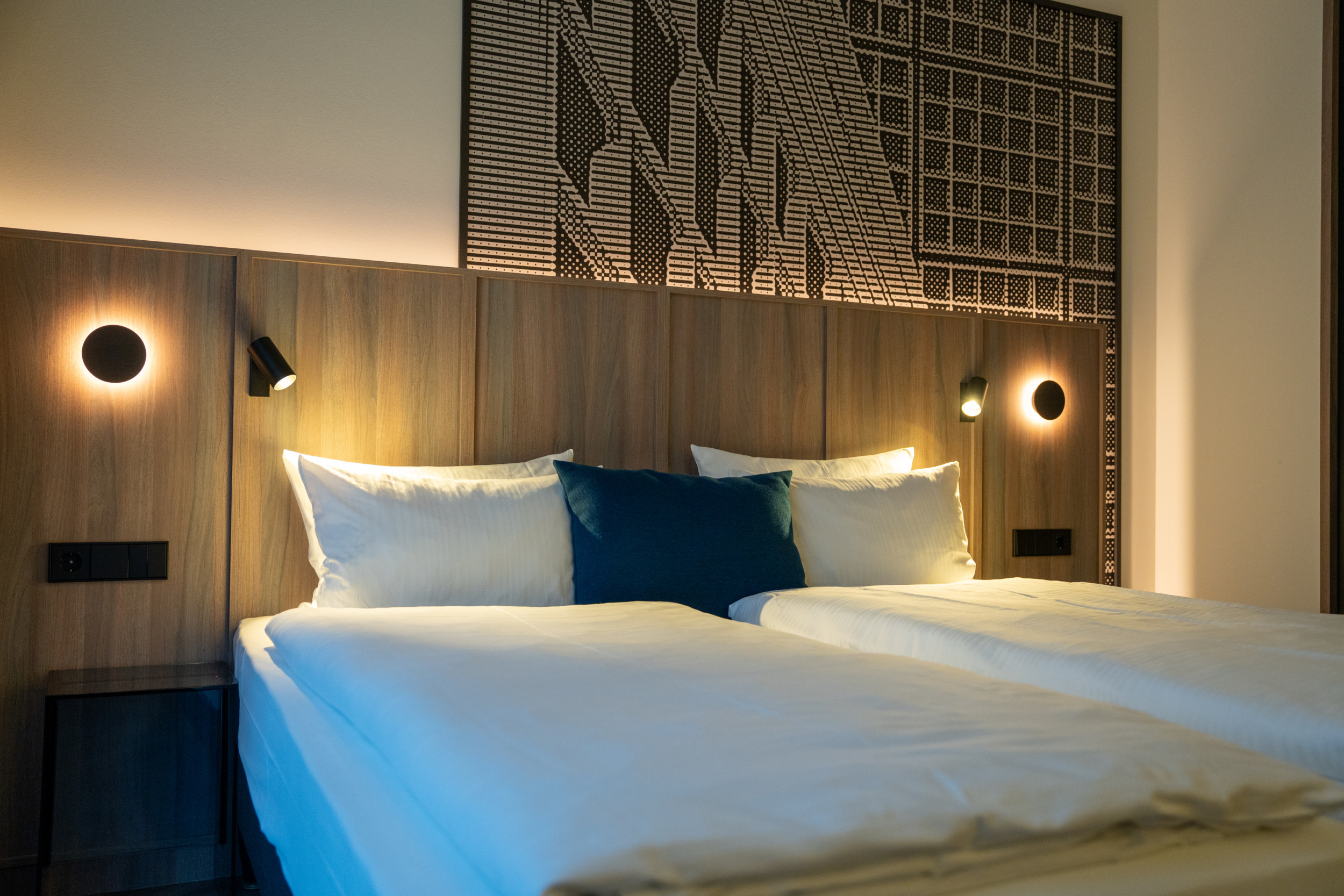Bett im Hotel Citadines Berlin