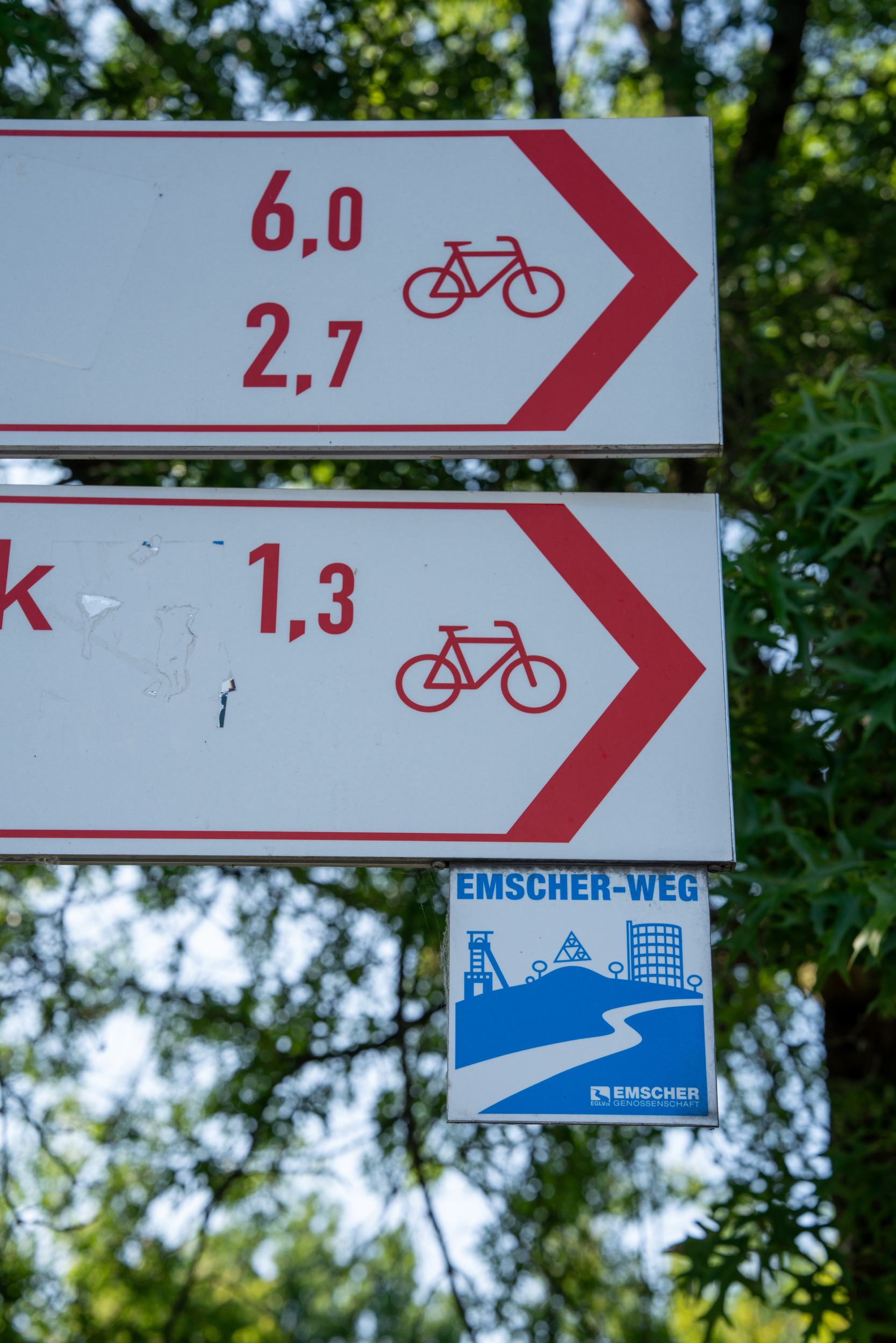 Wegweiser Emscher-Weg