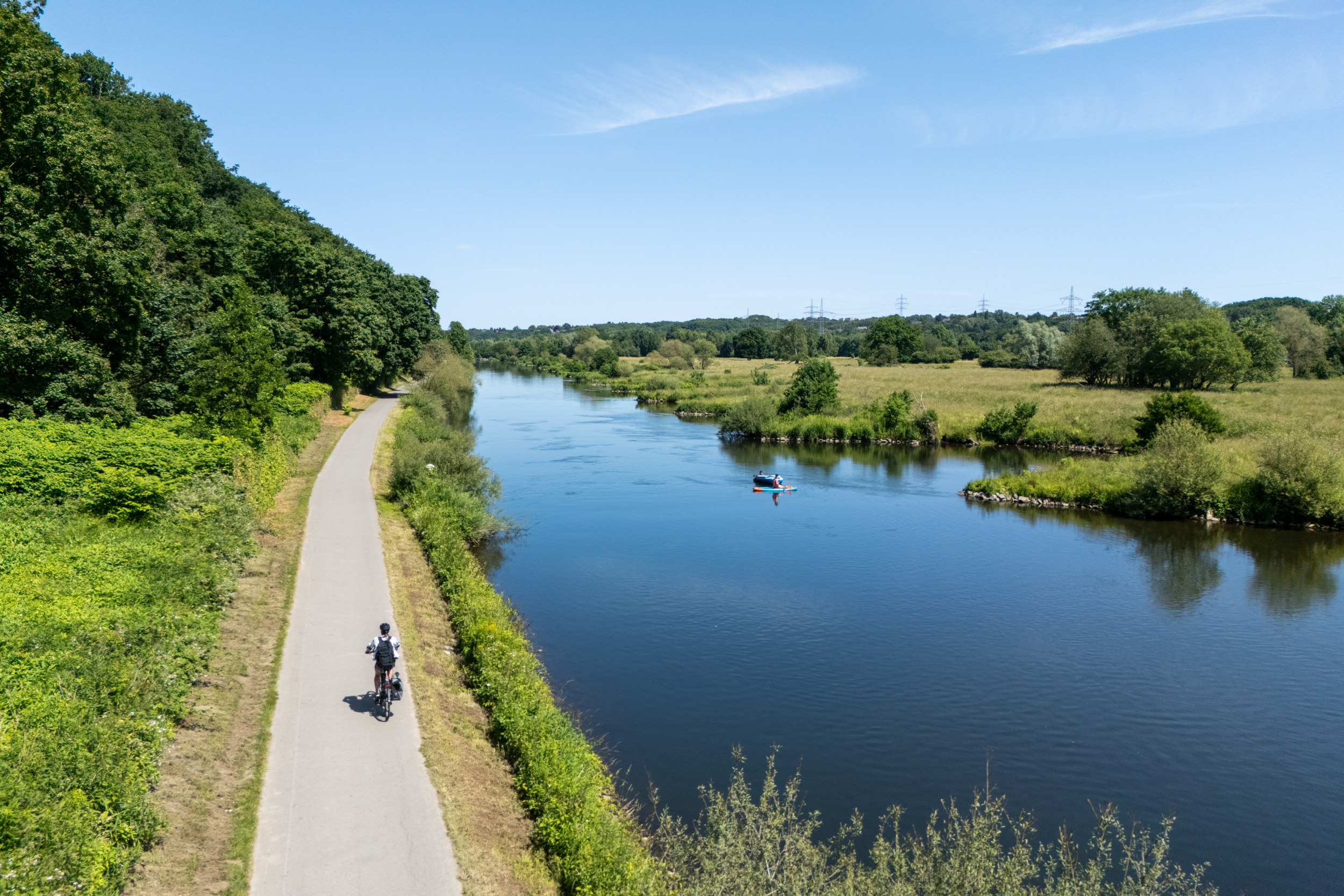 radrevier.ruhr direkt an der Ruhr