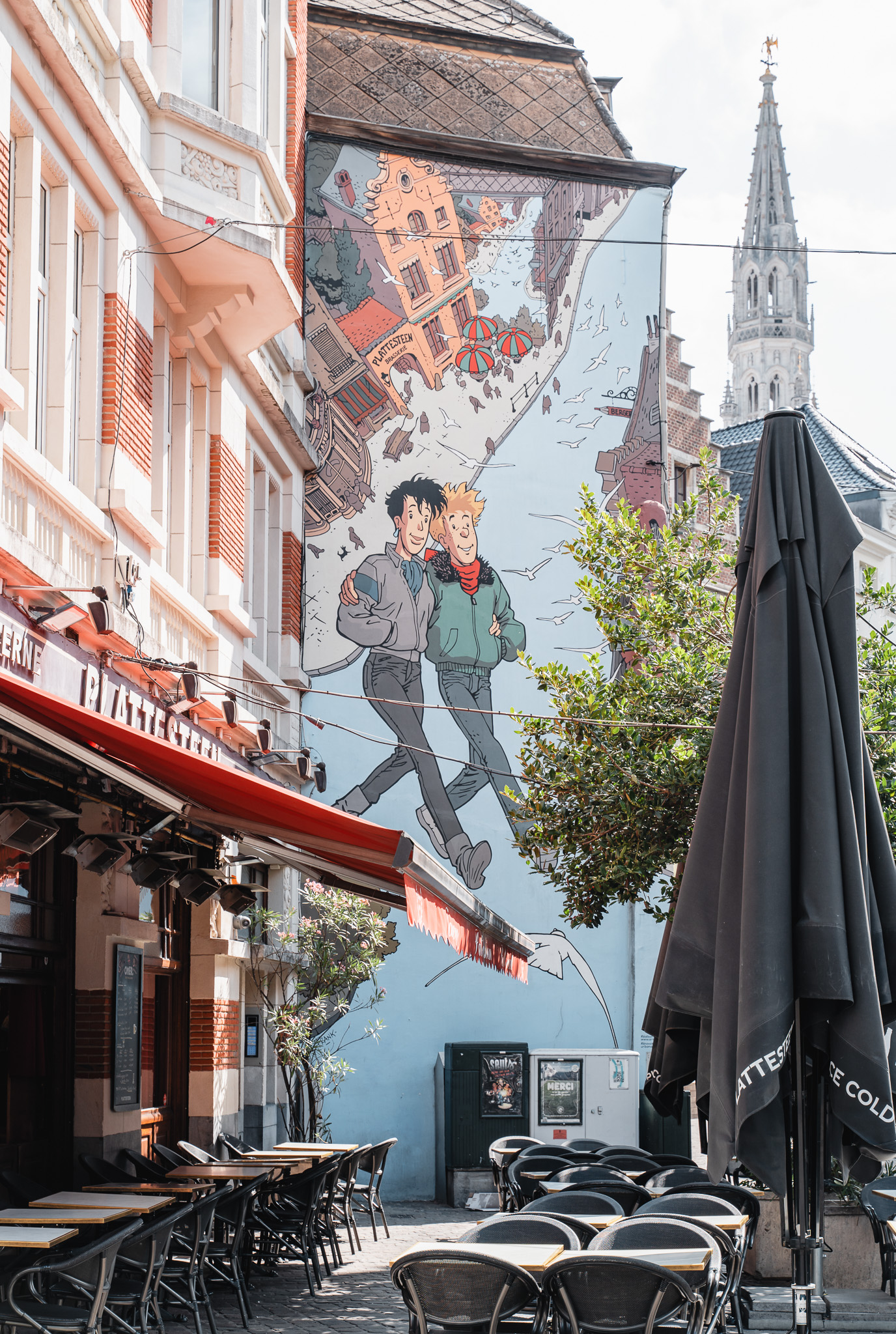 Ein Moral der Comic Strip Route in Brüssel